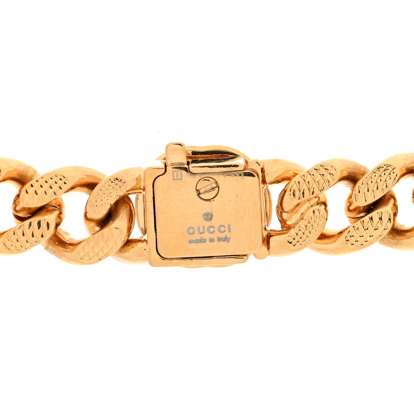 Metal Interlocking GG Chain Necklace Gold