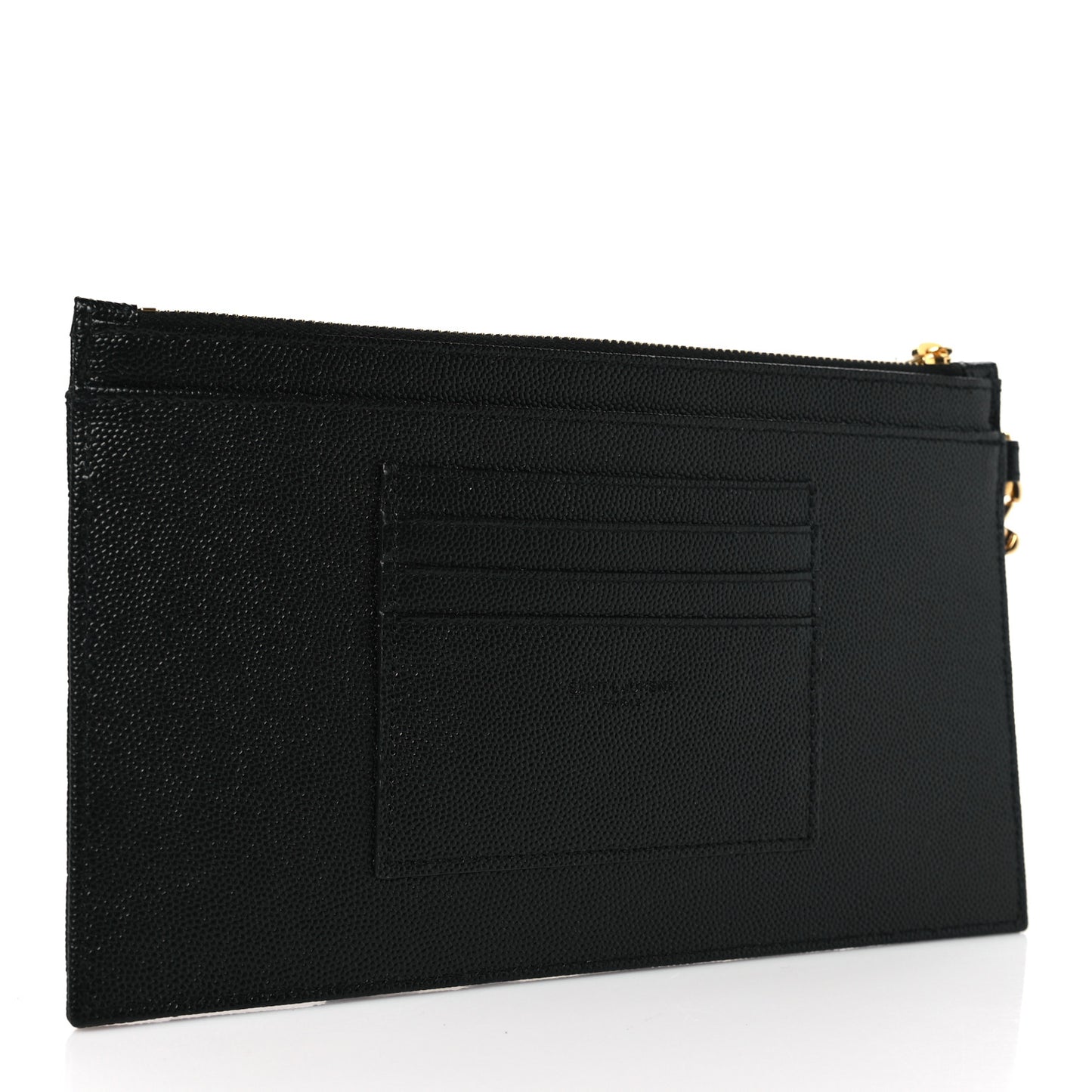 Grain De Poudre Chevron Monogram Large Bill Pouch Black