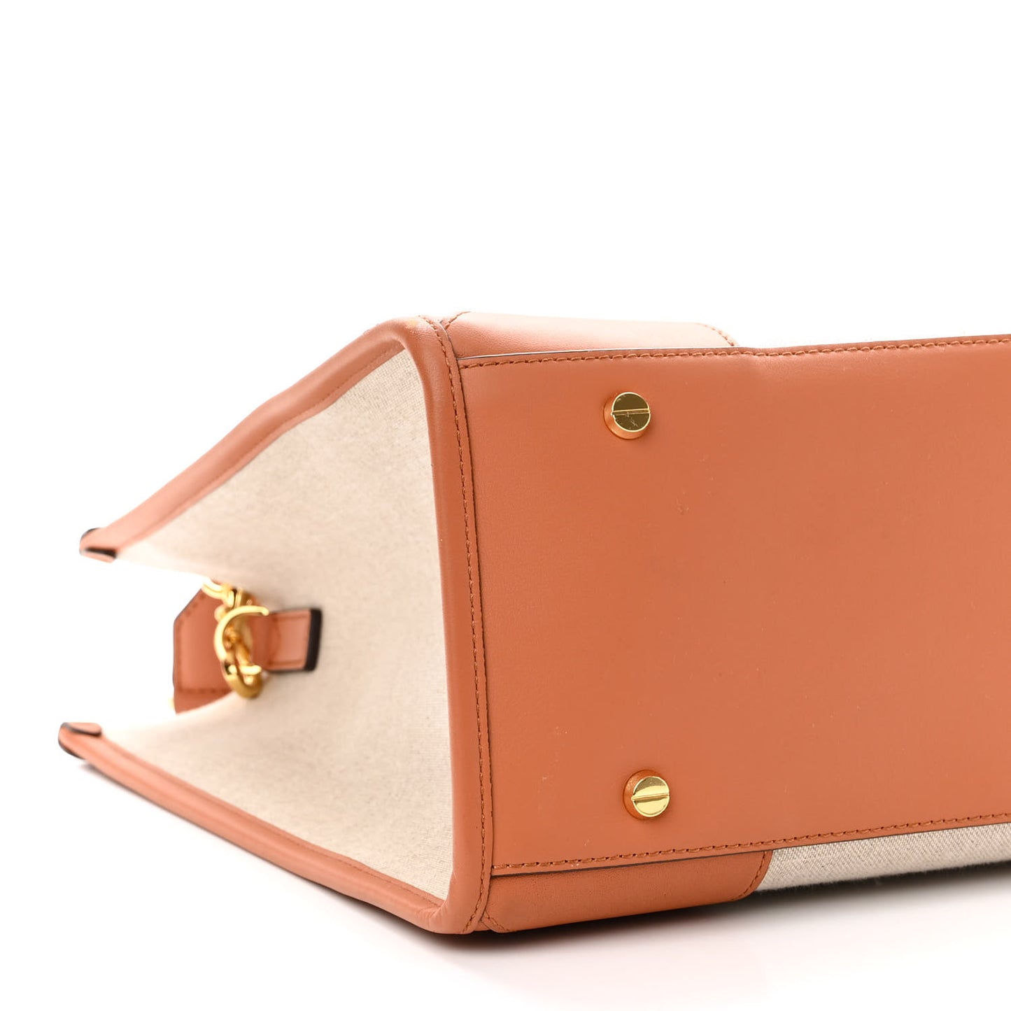 Calfskin Linen Large Munchen Tote Cognac