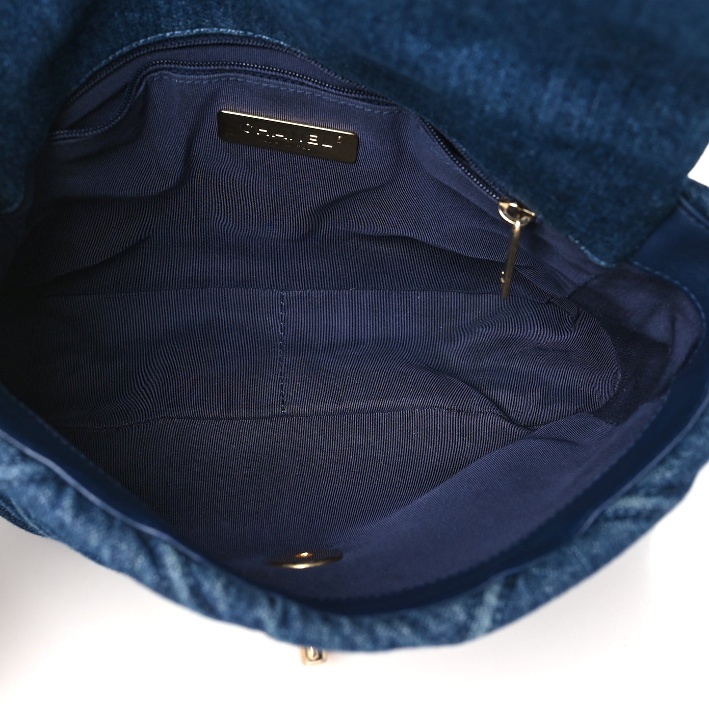 Denim Quilted Medium Chanel 19 Flap Blue