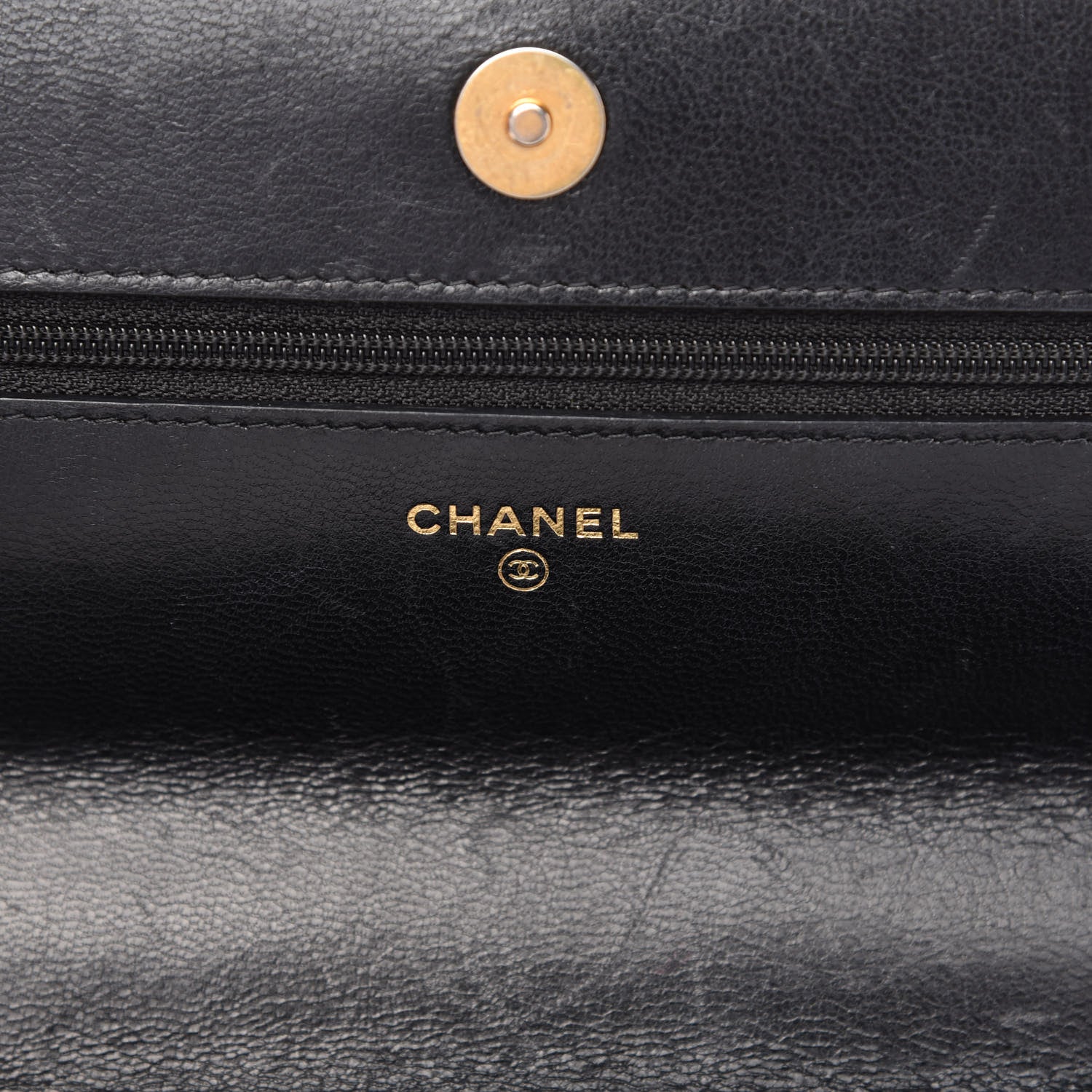 Chanel Lambskin Quilted Chanel 19 Wallet On Chain WOC Black 8 of 12