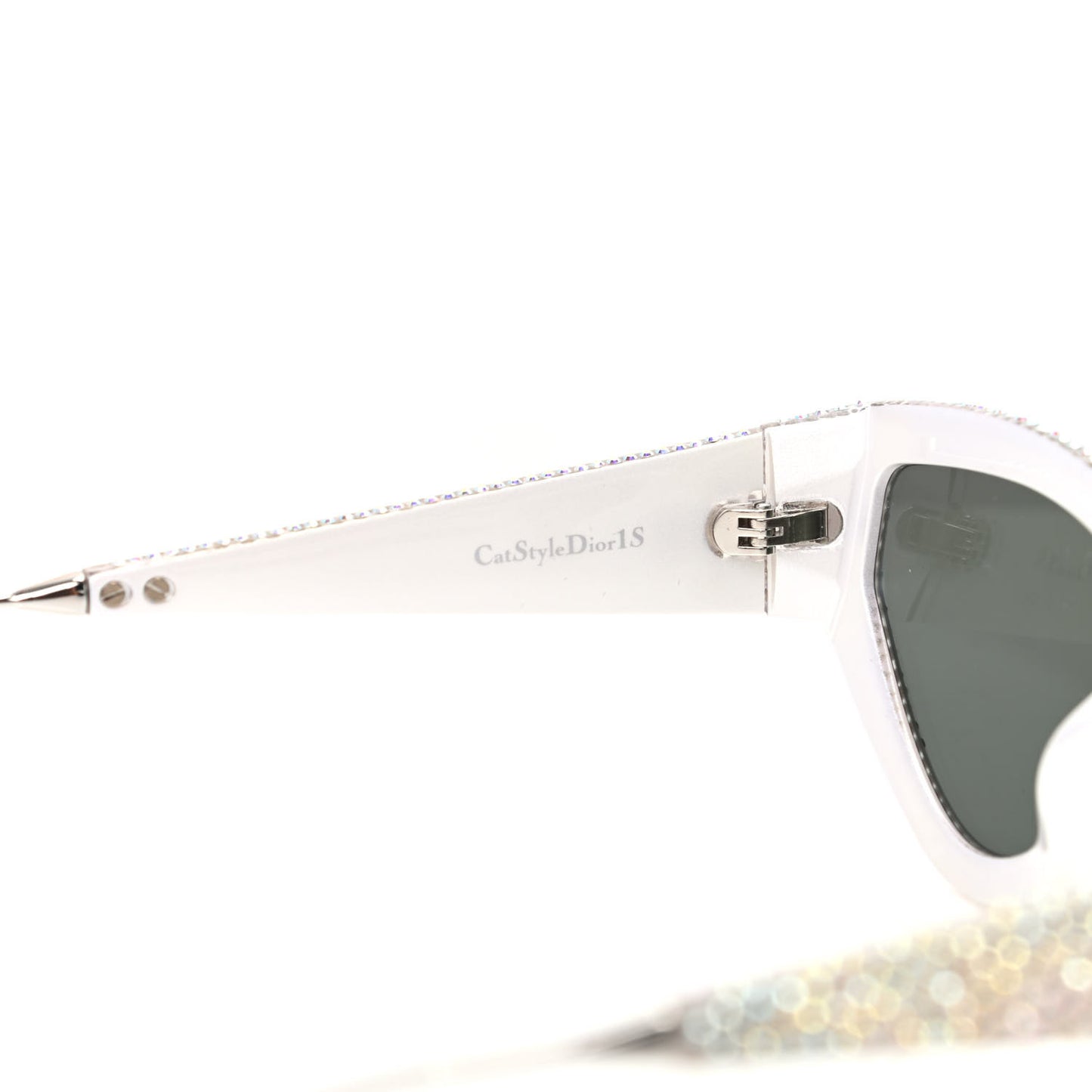 Acetate Crystal CatStyleDior1S Sunglasses Silver