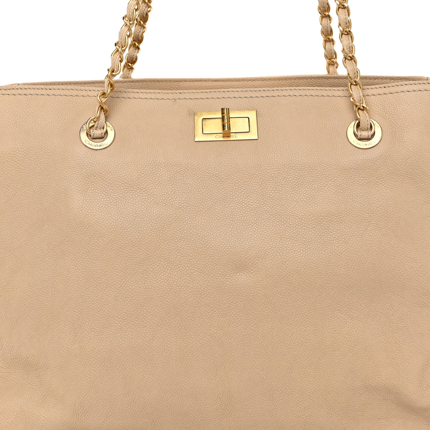 Caviar Large Edy Reissue Tote Beige