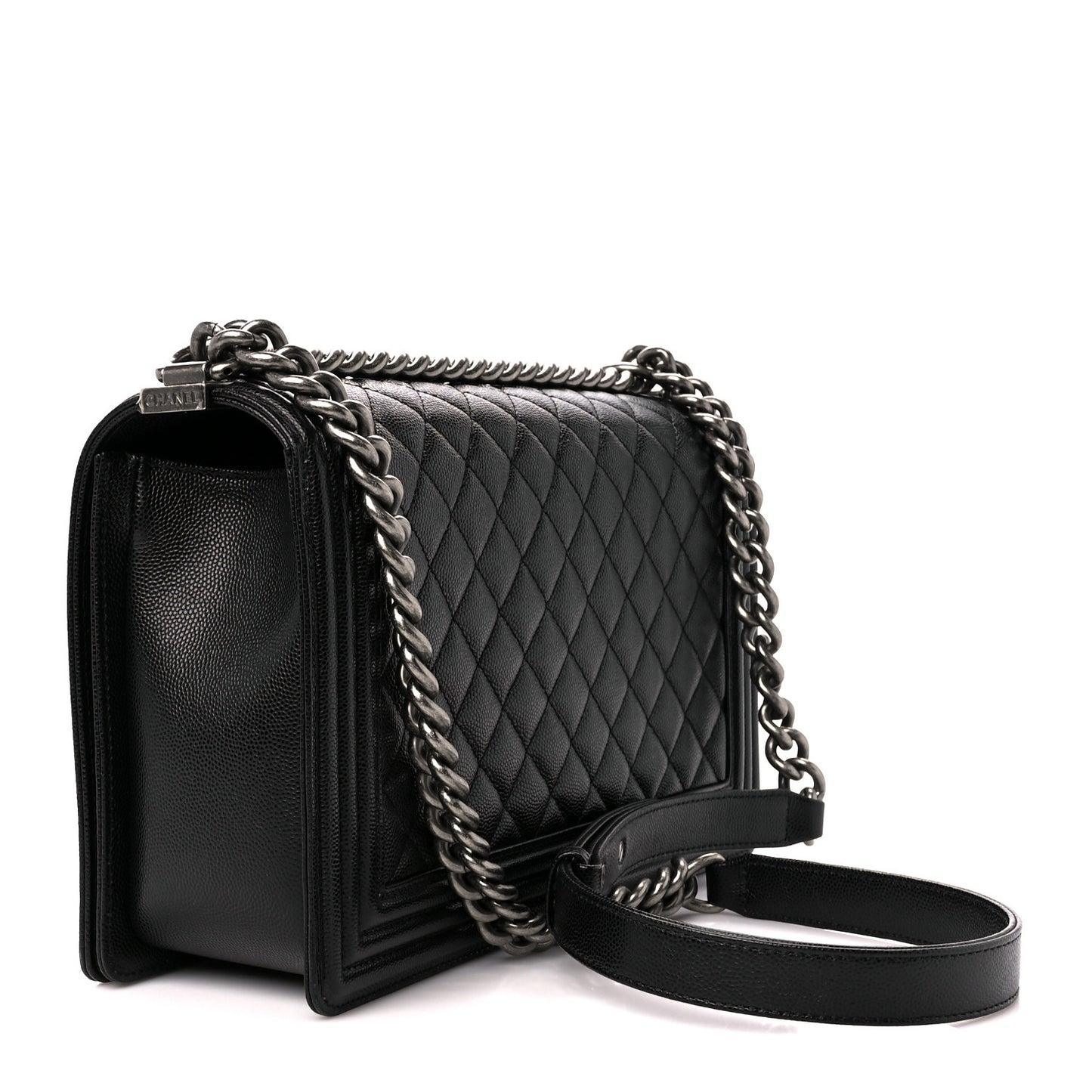 Caviar Quilted New Medium Boy Flap Black