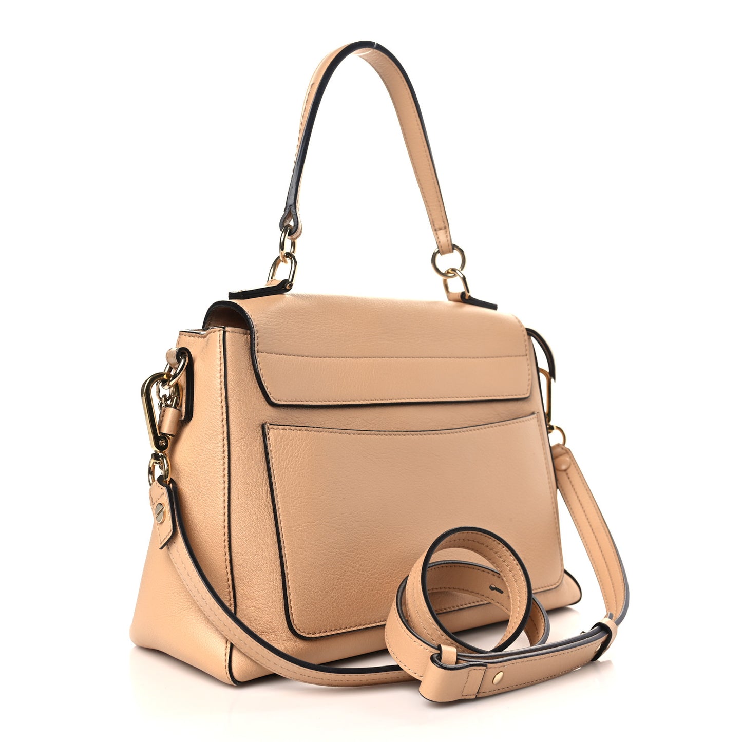 Calfskin Small Faye Day Shoulder Bag Blush Nude
