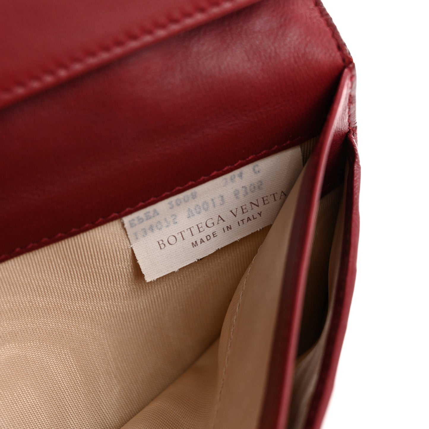 Nappa Intrecciato Continental Wallet Dark Red
