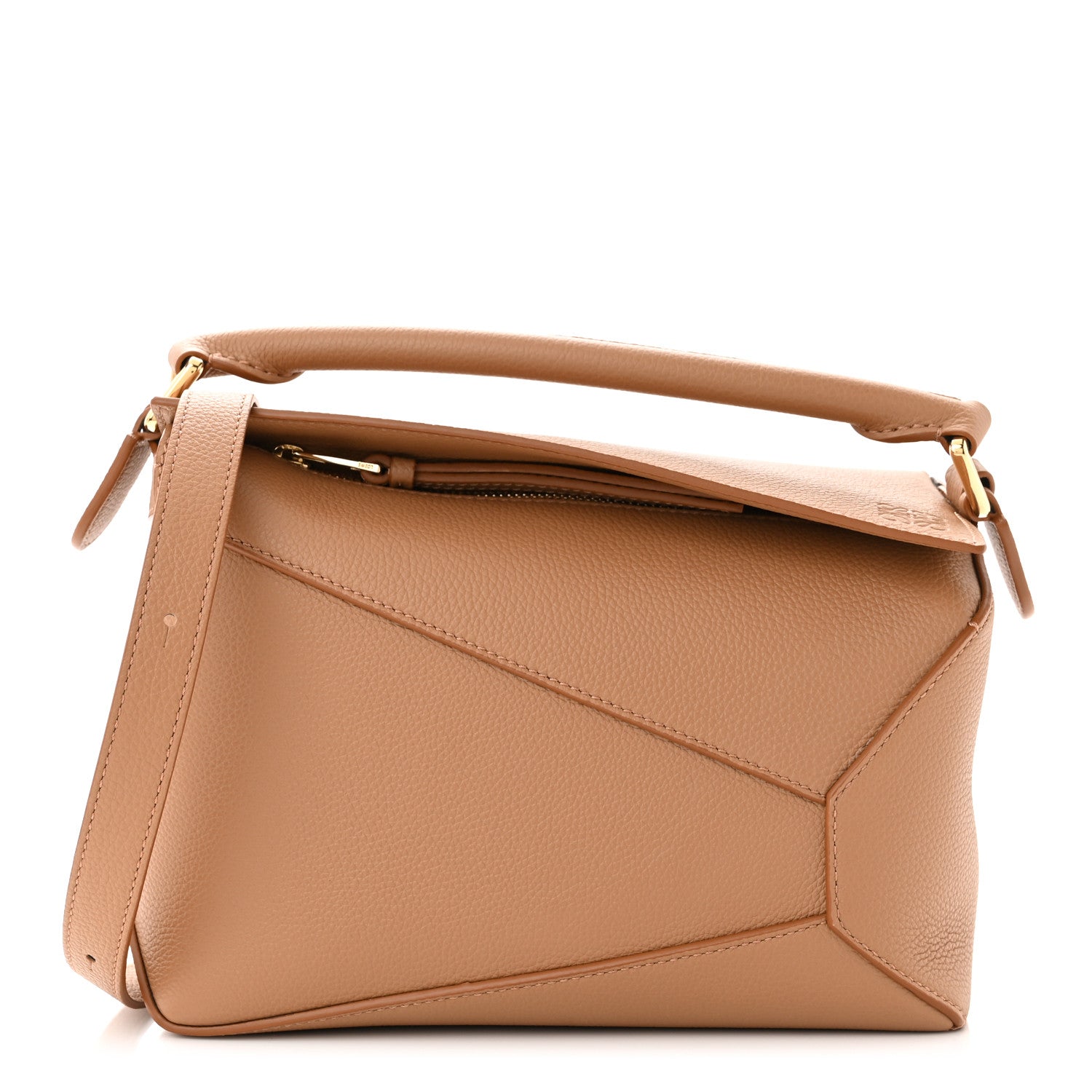 Loewe Soft Grained Small Puzzle Edge Bag Toffee 1 of 9