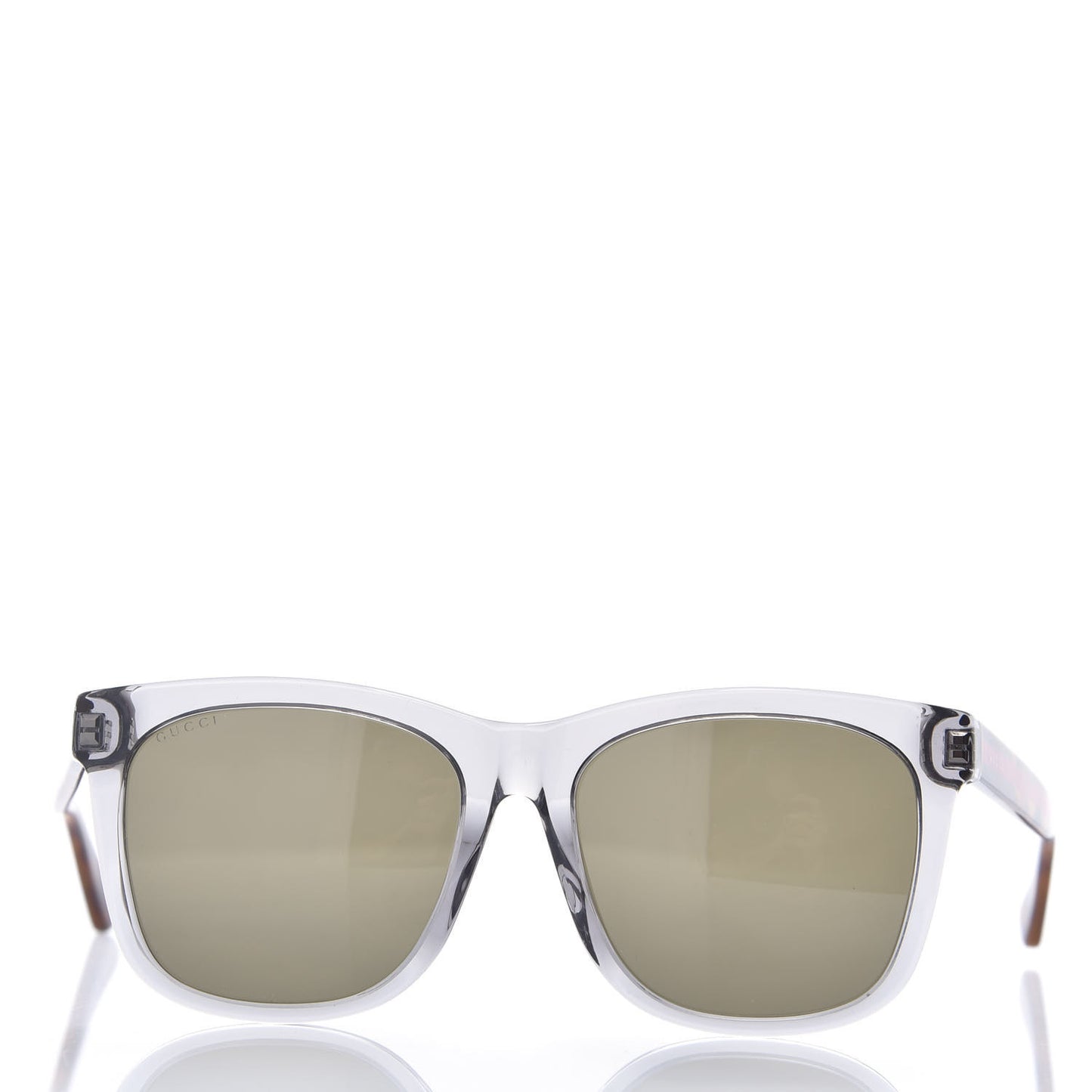 Acetate Square Frame Web Sunglasses GG0057SK Grey Havana