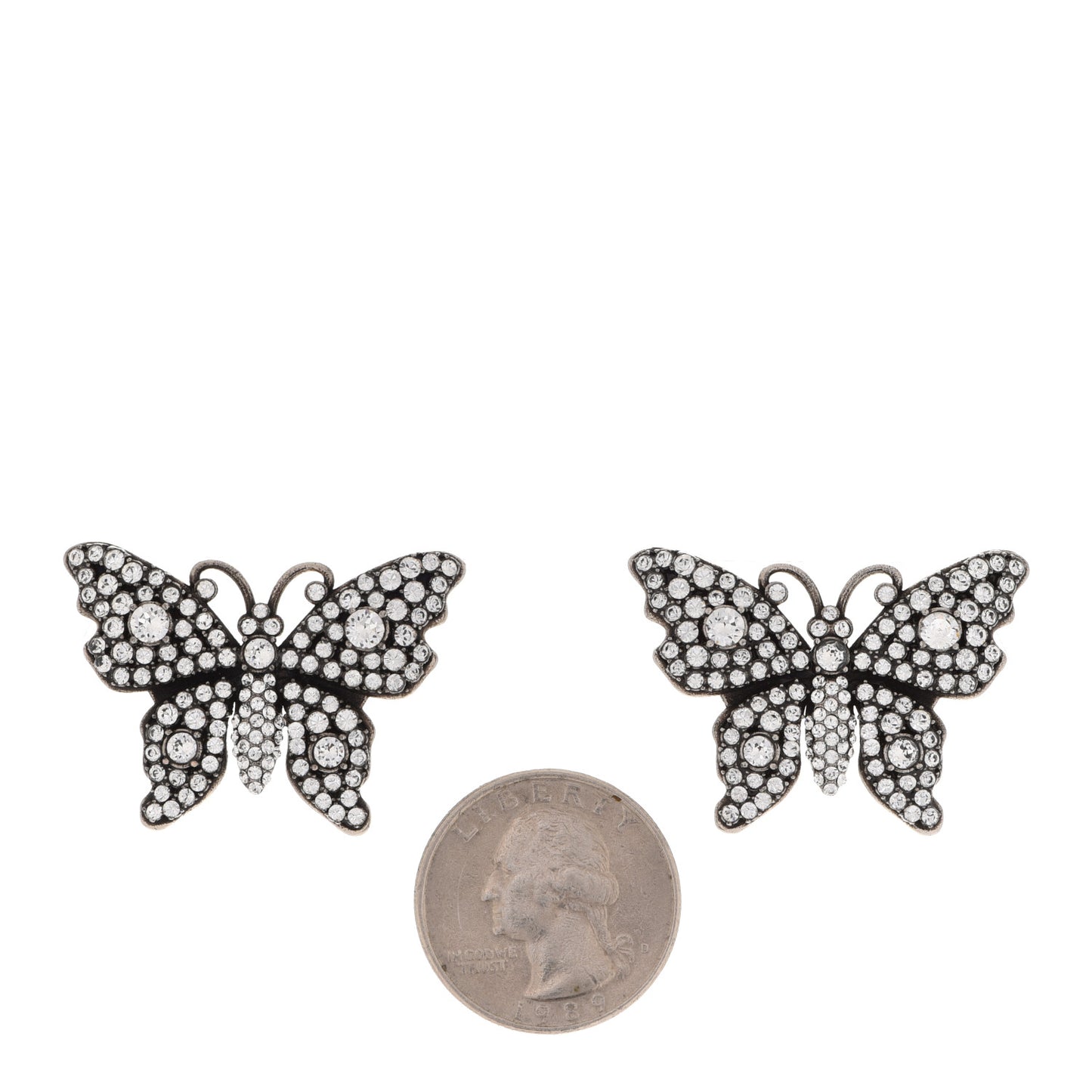 Crystal Butterfly Stud Earrings