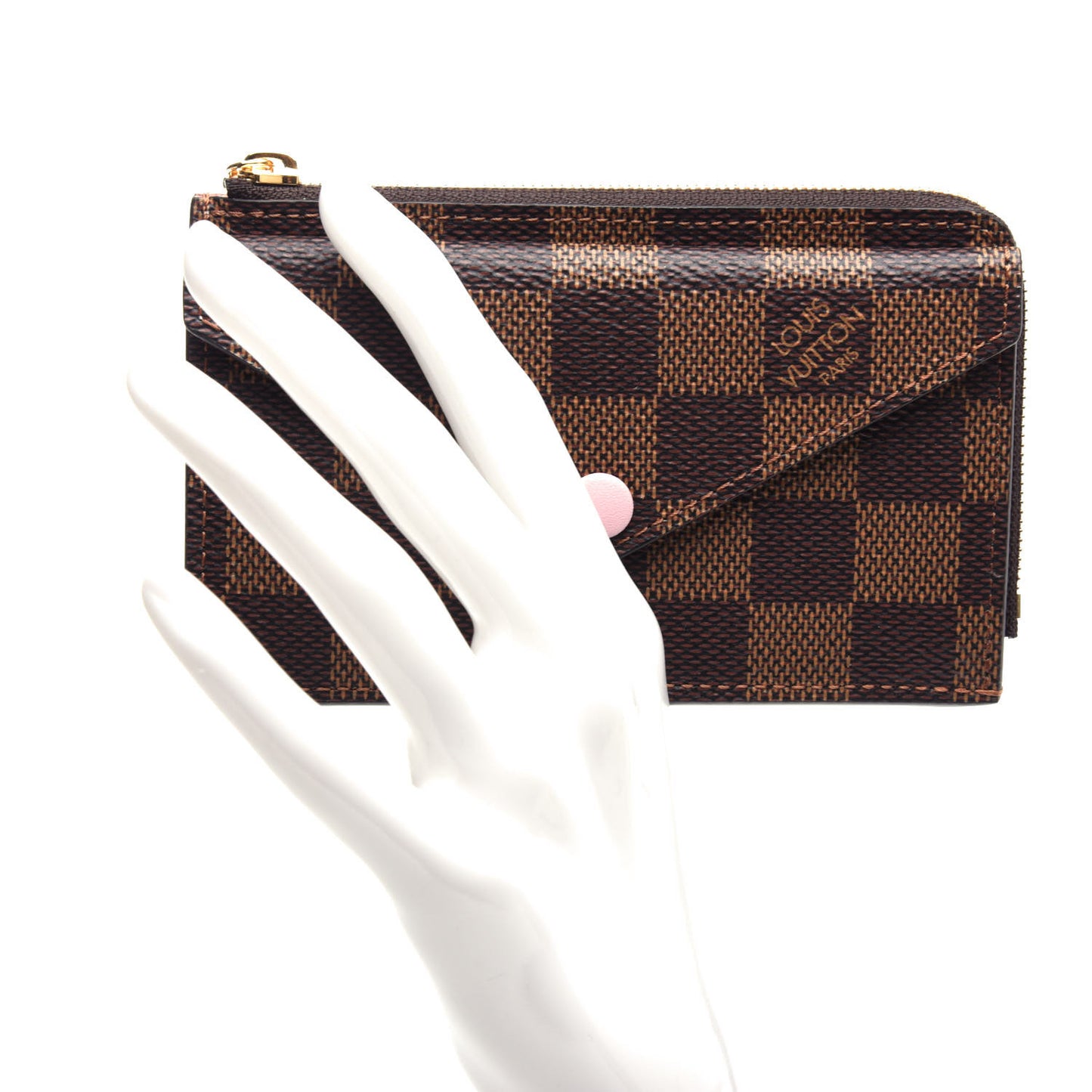 Damier Ebene Recto Verso Card Holder Rose Ballerine