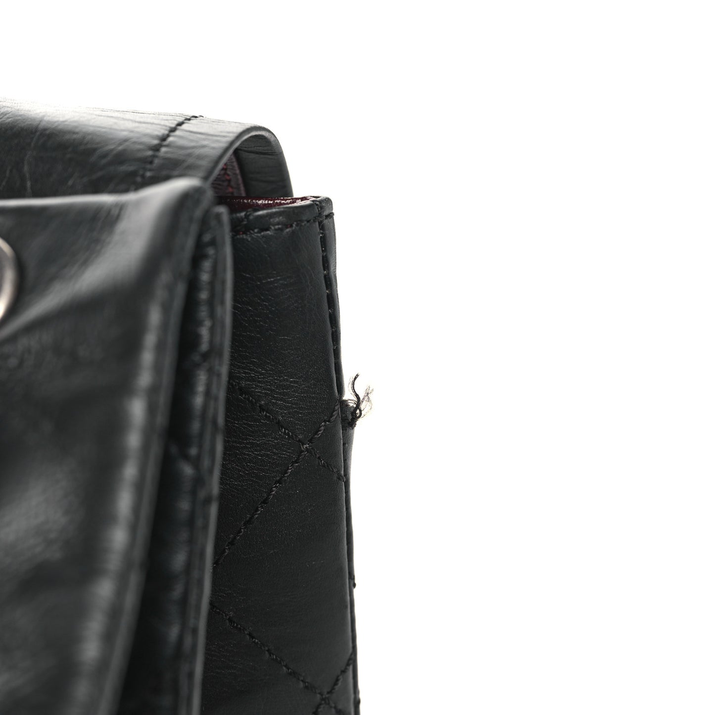 Aged Calfskin Quilted 2.55 Reissue 226 Flap Black