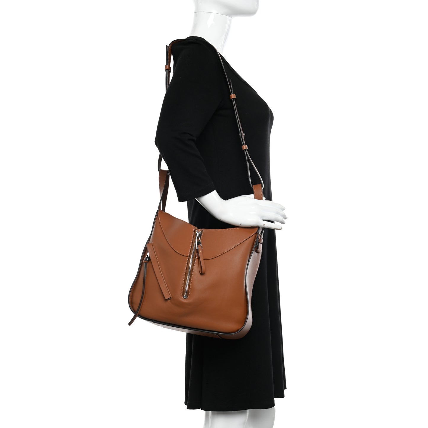Calfskin Small Hammock Shoulder Bag Tan