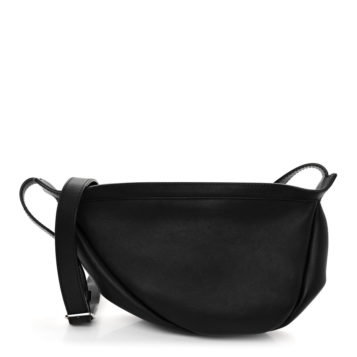 Smooth Calfskin Small Slouchy Banana Bag Black