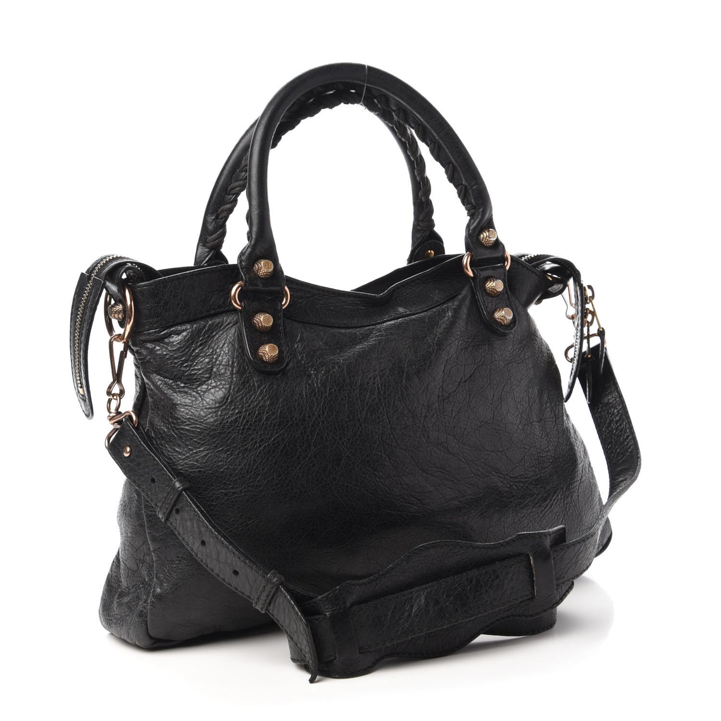 Agneau Giant 12 Rose Gold Hardware Town Black
