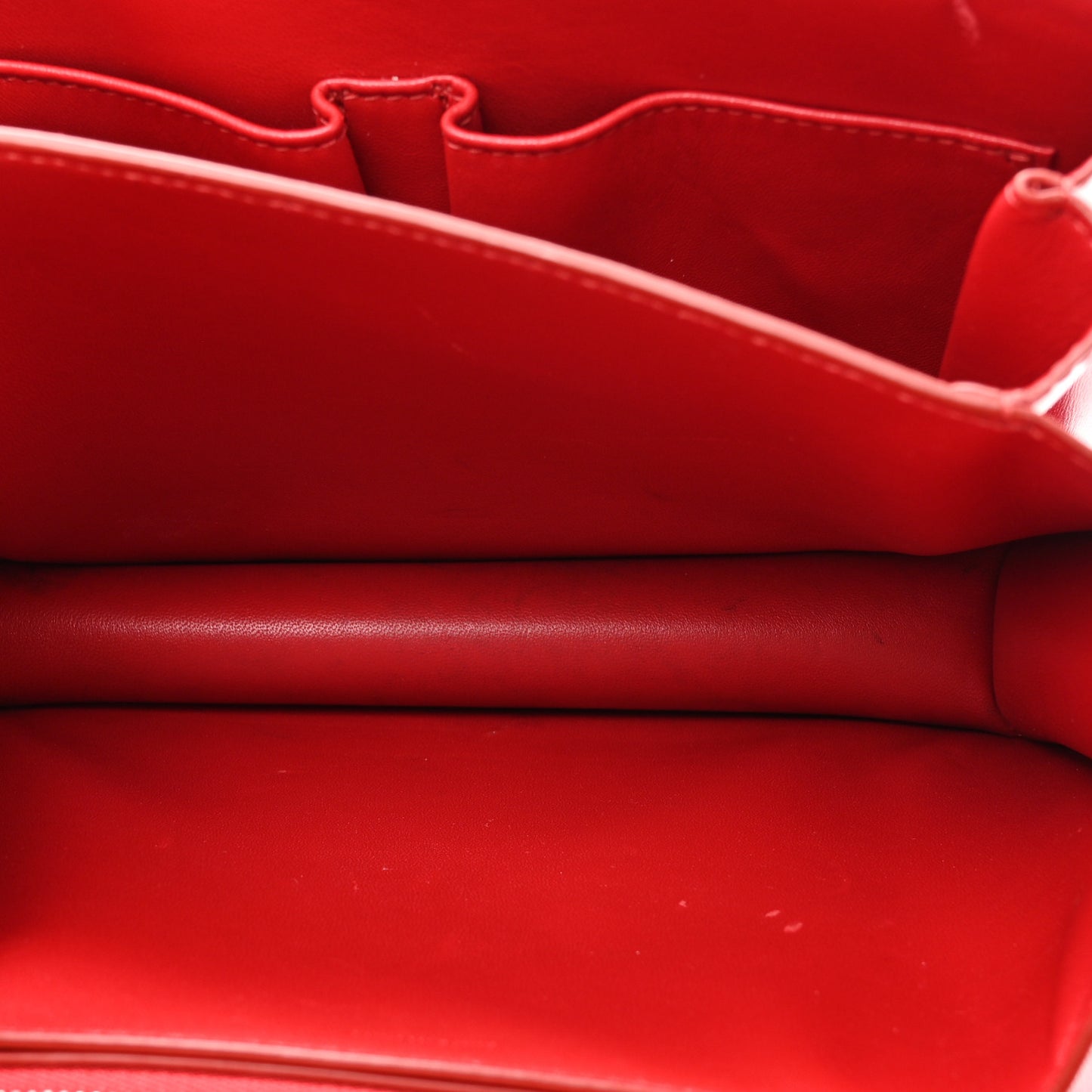 Box Calfskin Medium Classic Box Flap Bag Red