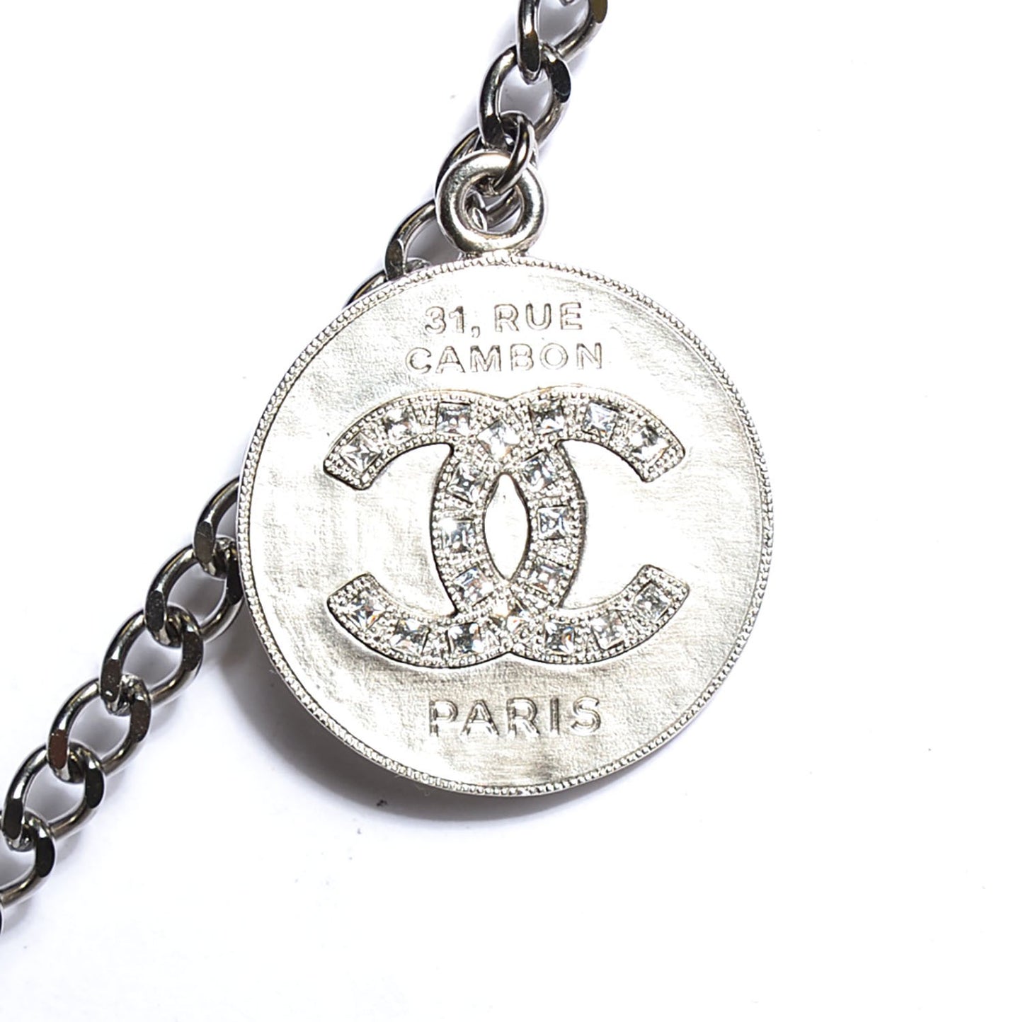 Crystal CC Whistle Pendant Necklace