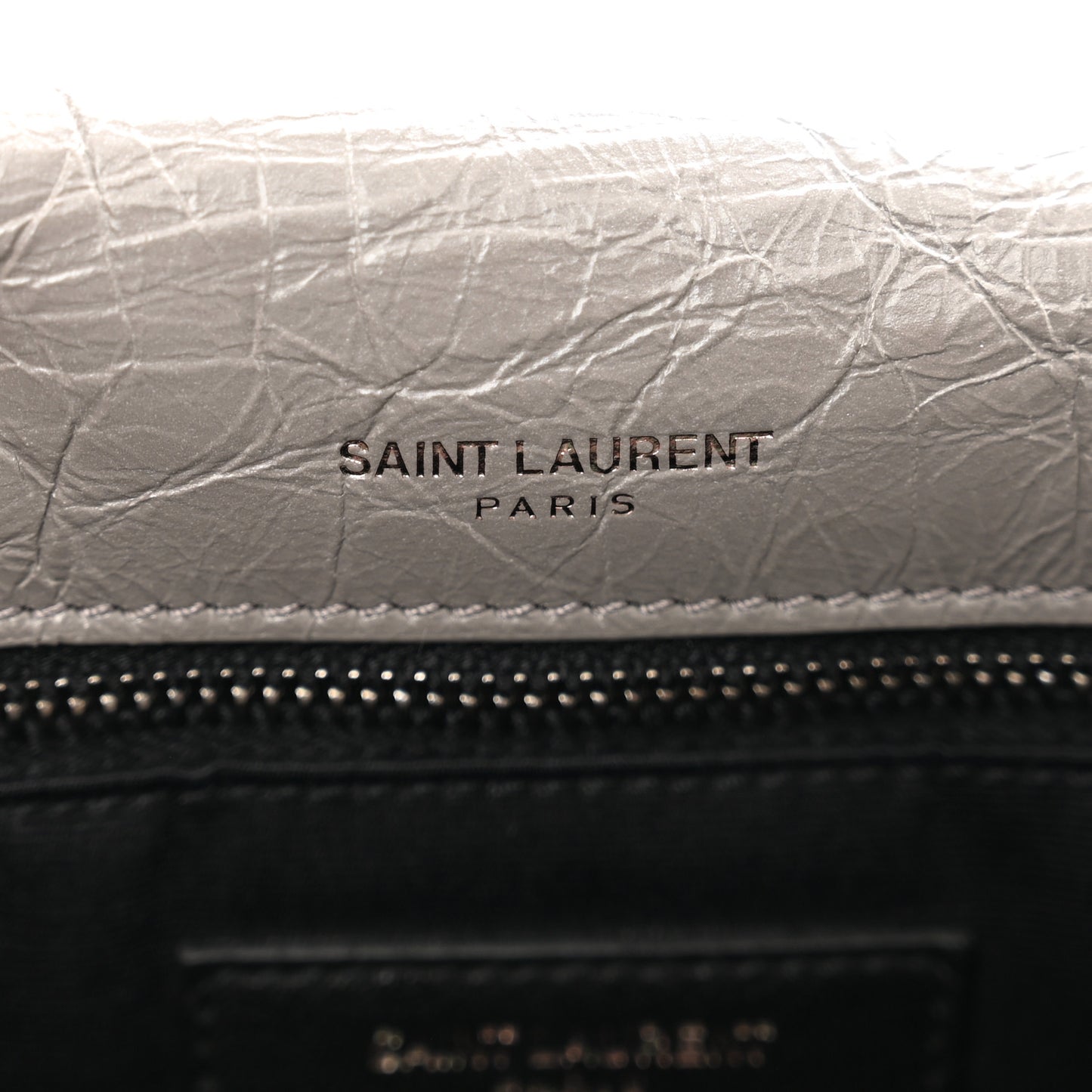 Crinkled Calfskin Matelasse Monogram Medium Niki Chain Satchel Fog