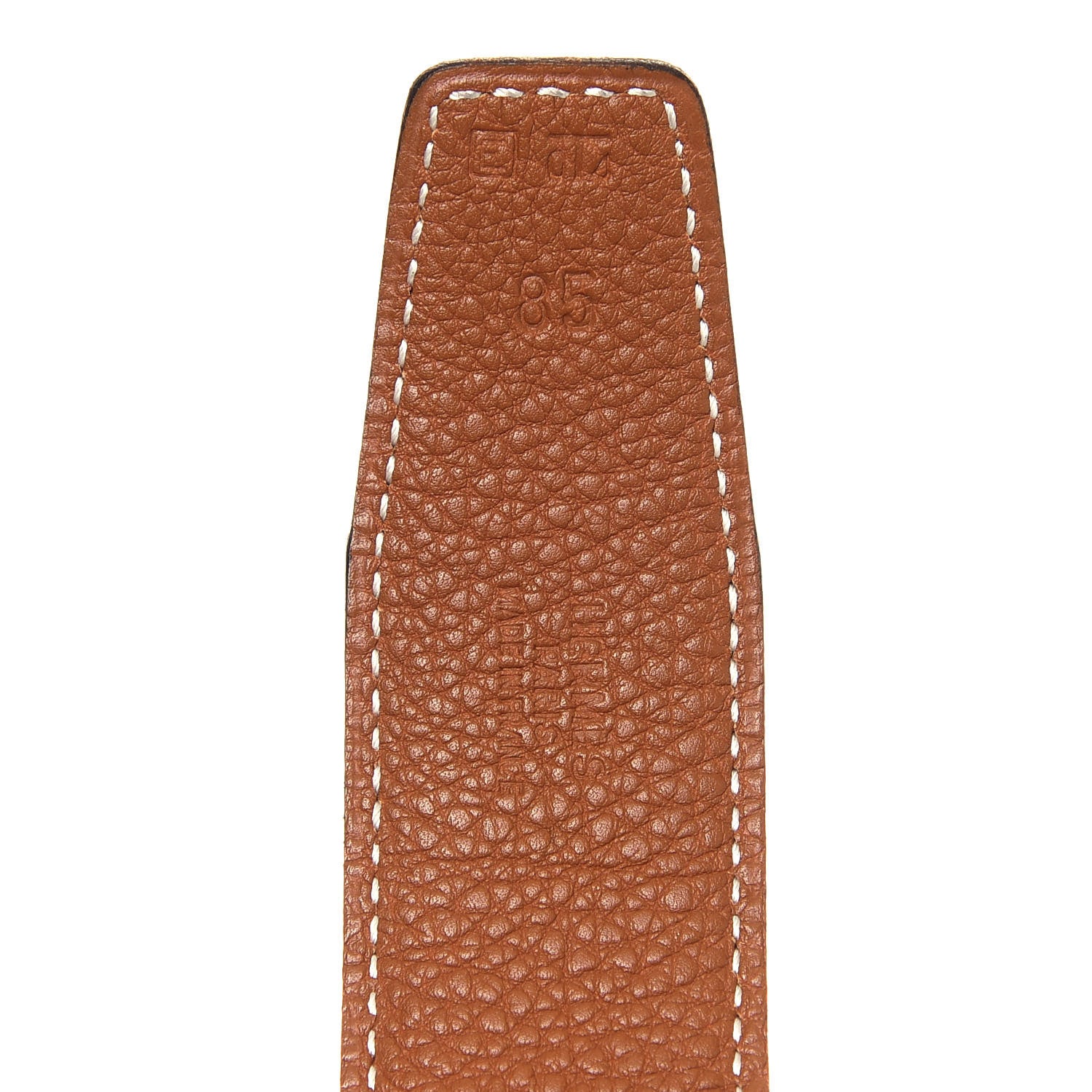 Hermes Box Togo 32mm Idem Belt 85 Black Gold 3 of 7