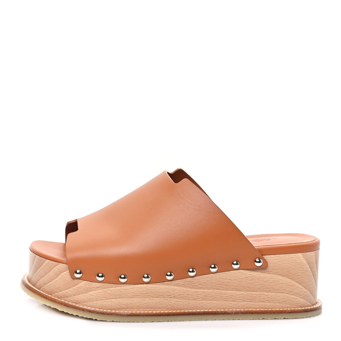 Calfskin Ellipse Mules 36 Marron Glaise