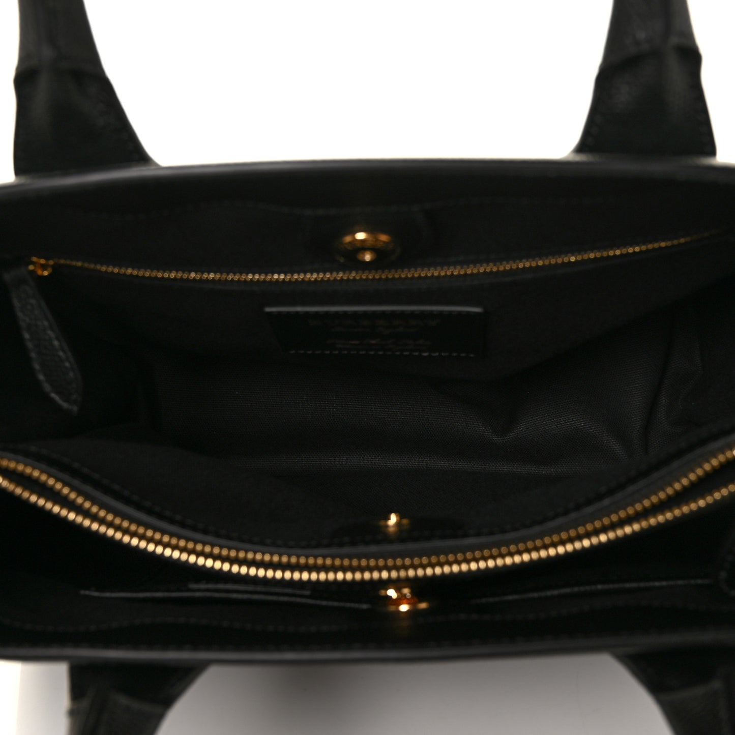 Derby Calfskin House Check Medium Banner Tote Black