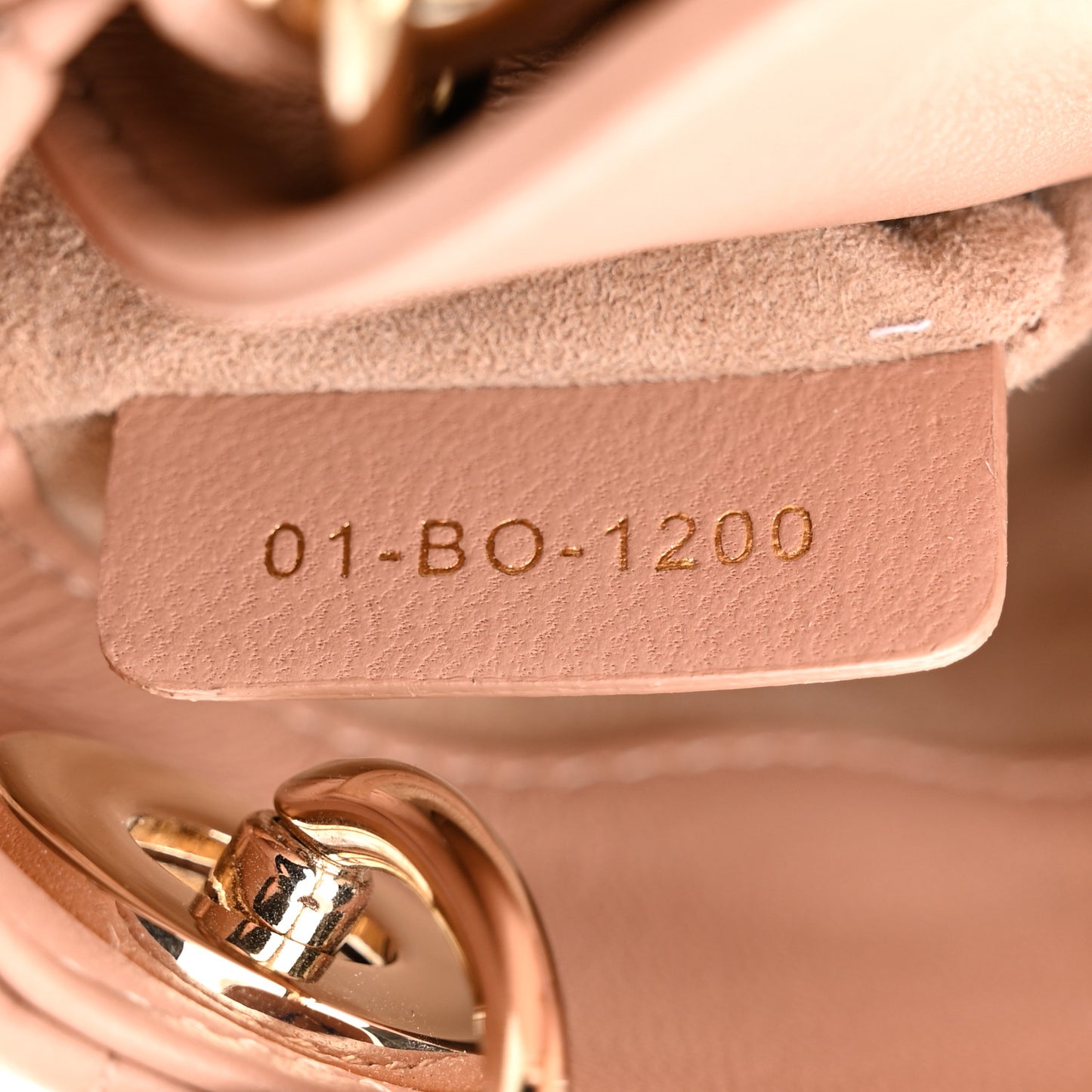 Lambskin Cannage Micro Lady Dior Rose Des Vents