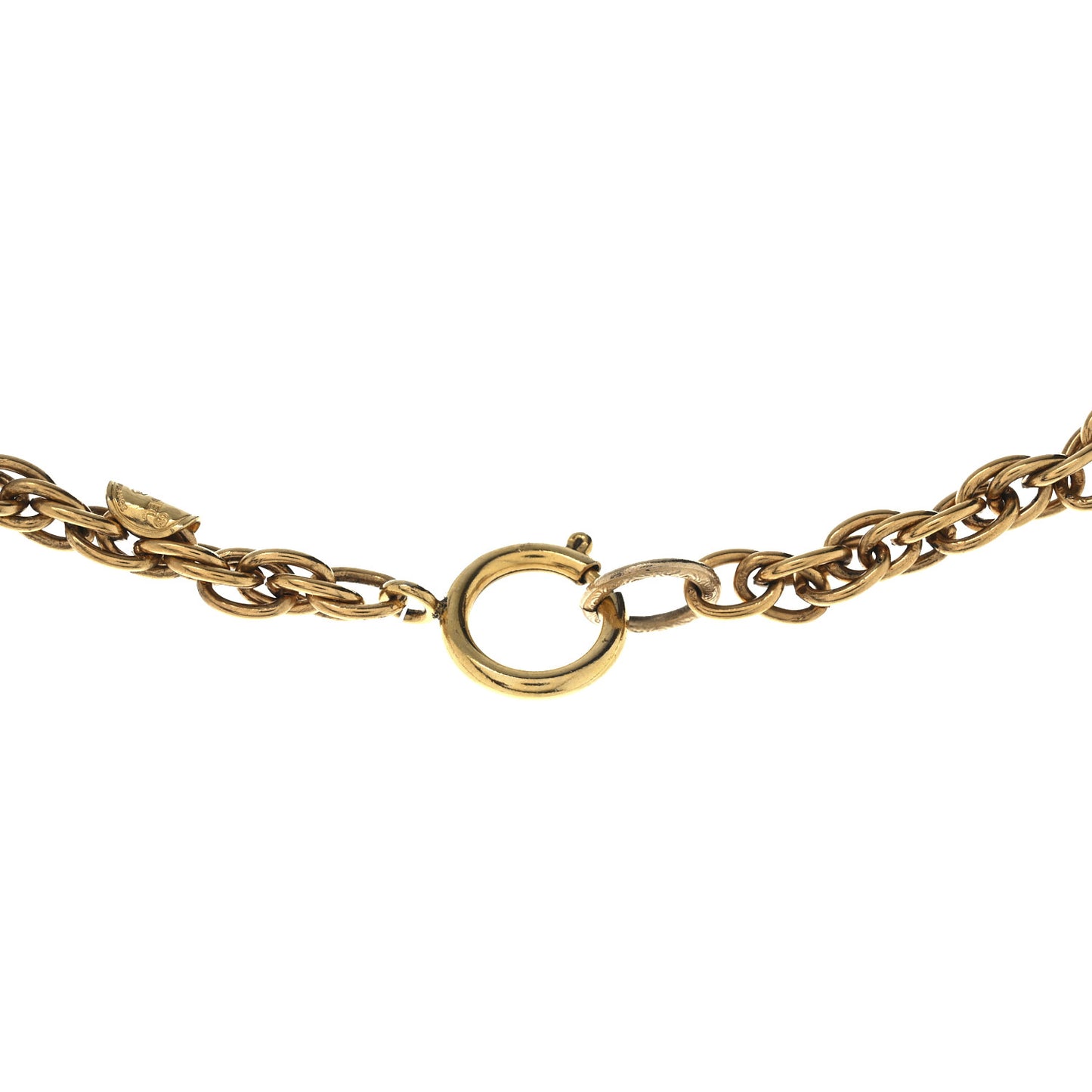 Crystal Hexagon CC Necklace Gold