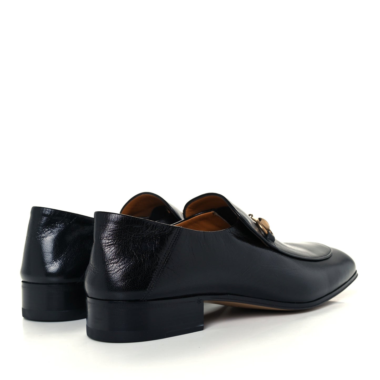 Goatskin Mens Horsebit Loafers 8.5 Black