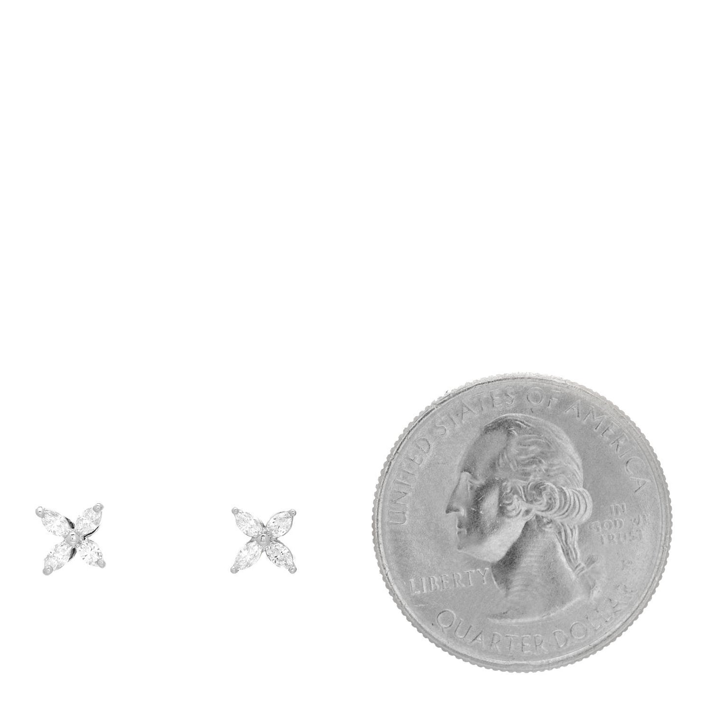 Platinum Diamond .19ct Mini Victoria Earrings