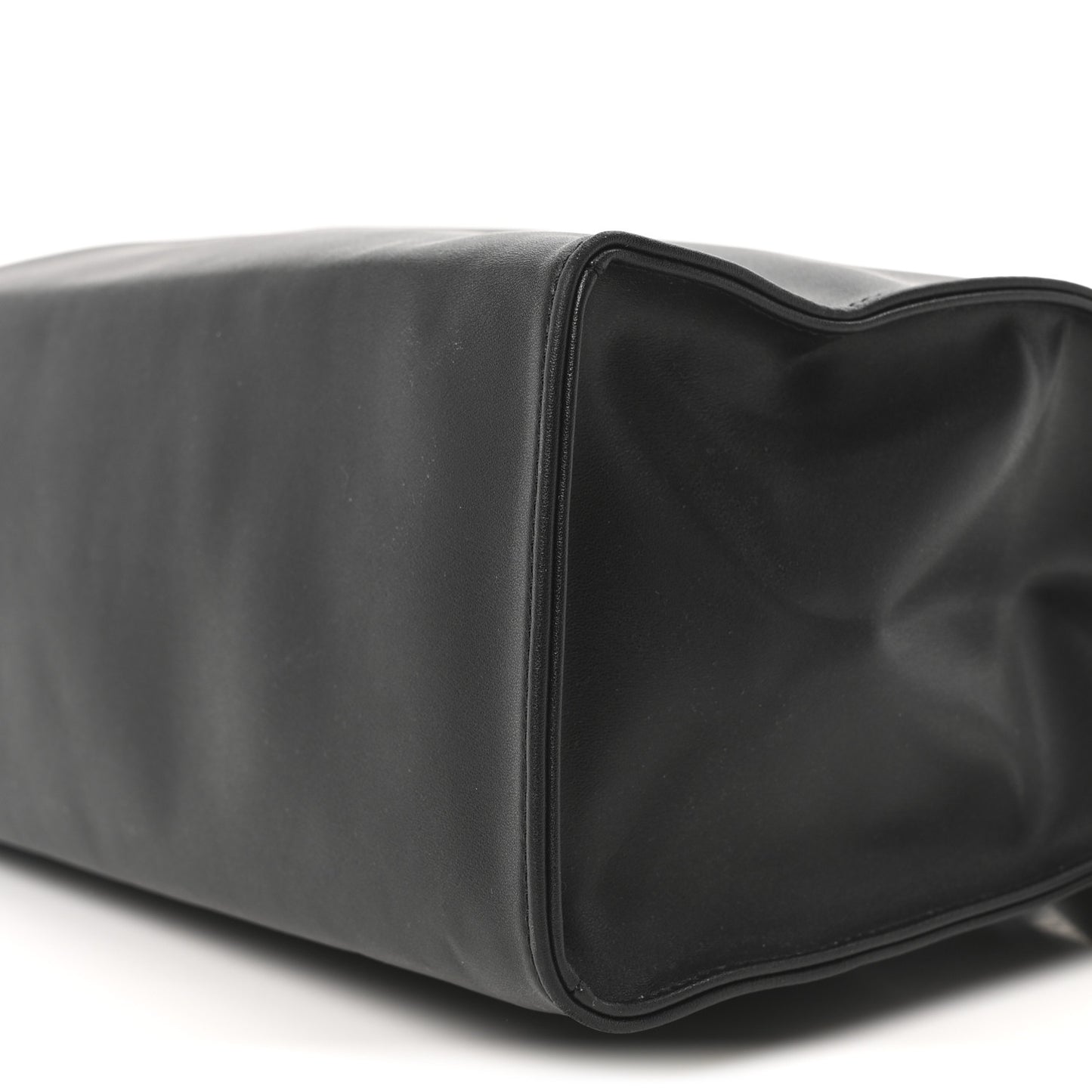 Vegan Leather Medium Shopping Bag Black