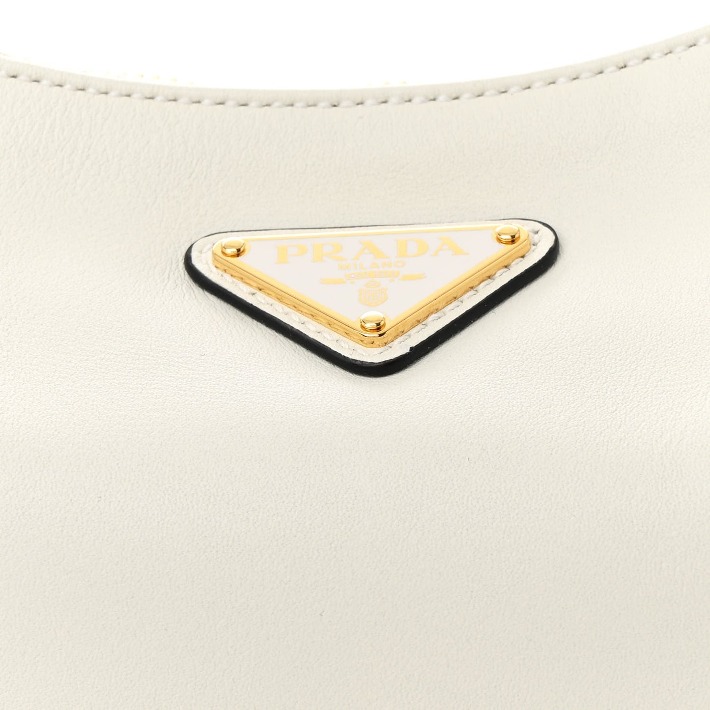 Soft Calfskin Large Aimée Shoulder Bag White