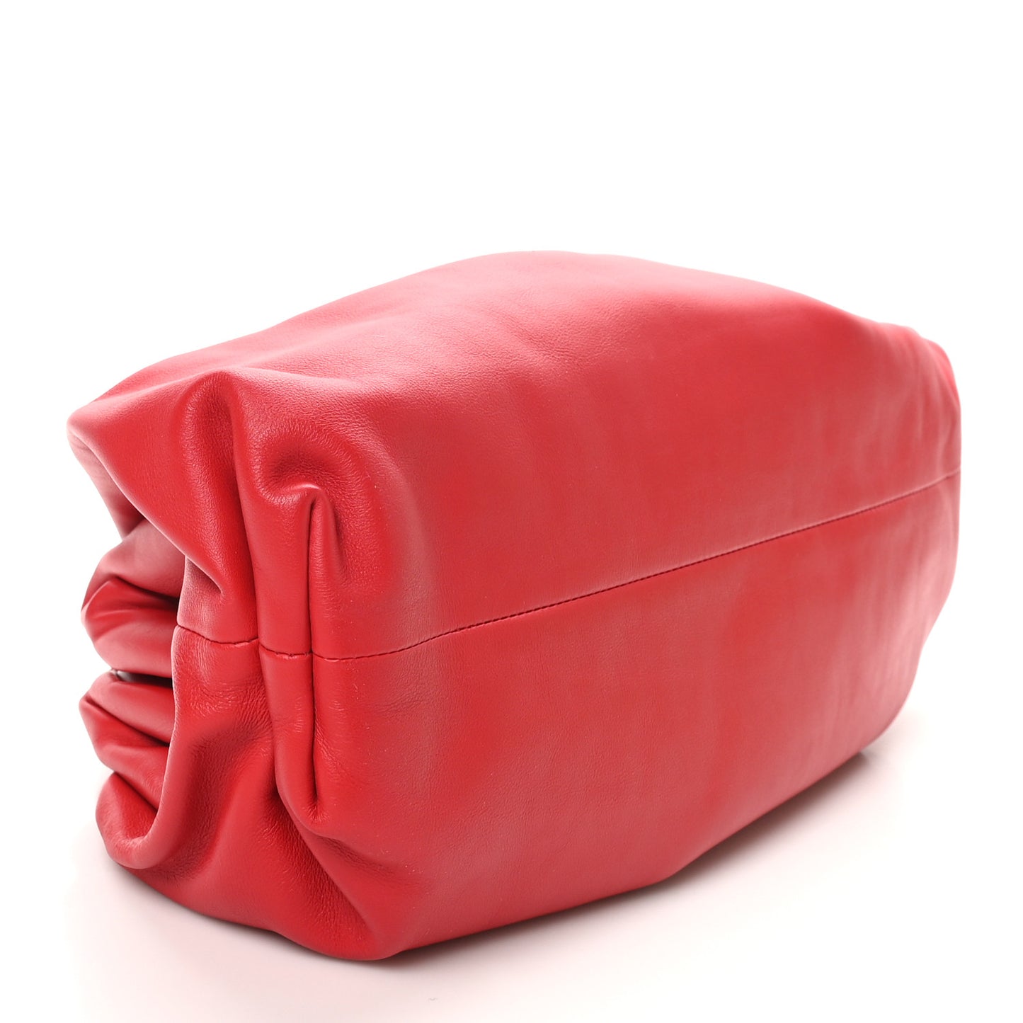Smooth Butter Calf The Pouch Oversized Clutch Bright Red