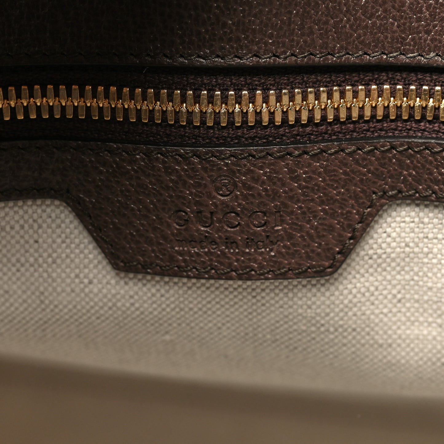 Monogram Jumbo GG Textured Dollar Calfskin Web Tote Bag Camel Ebony New Acero