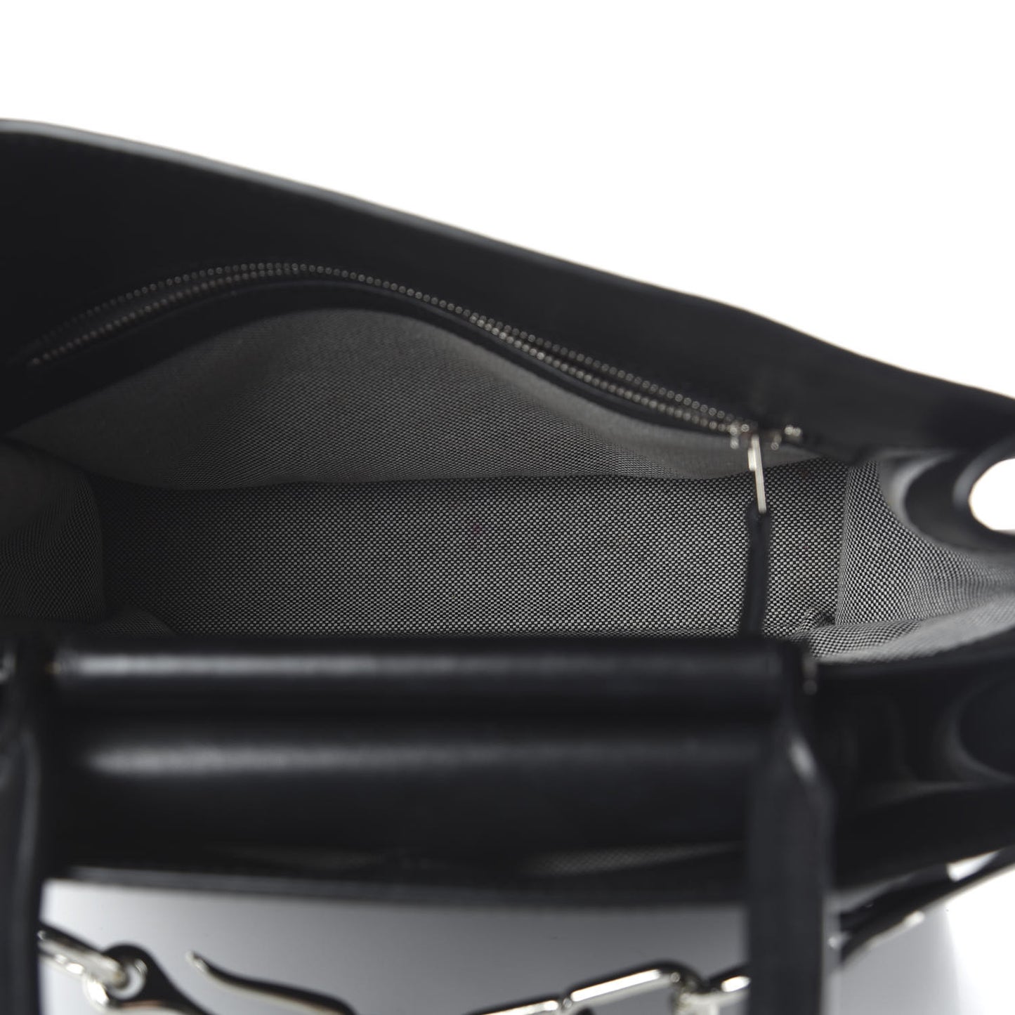 Smooth Calfskin Attica Chain Satchel Black