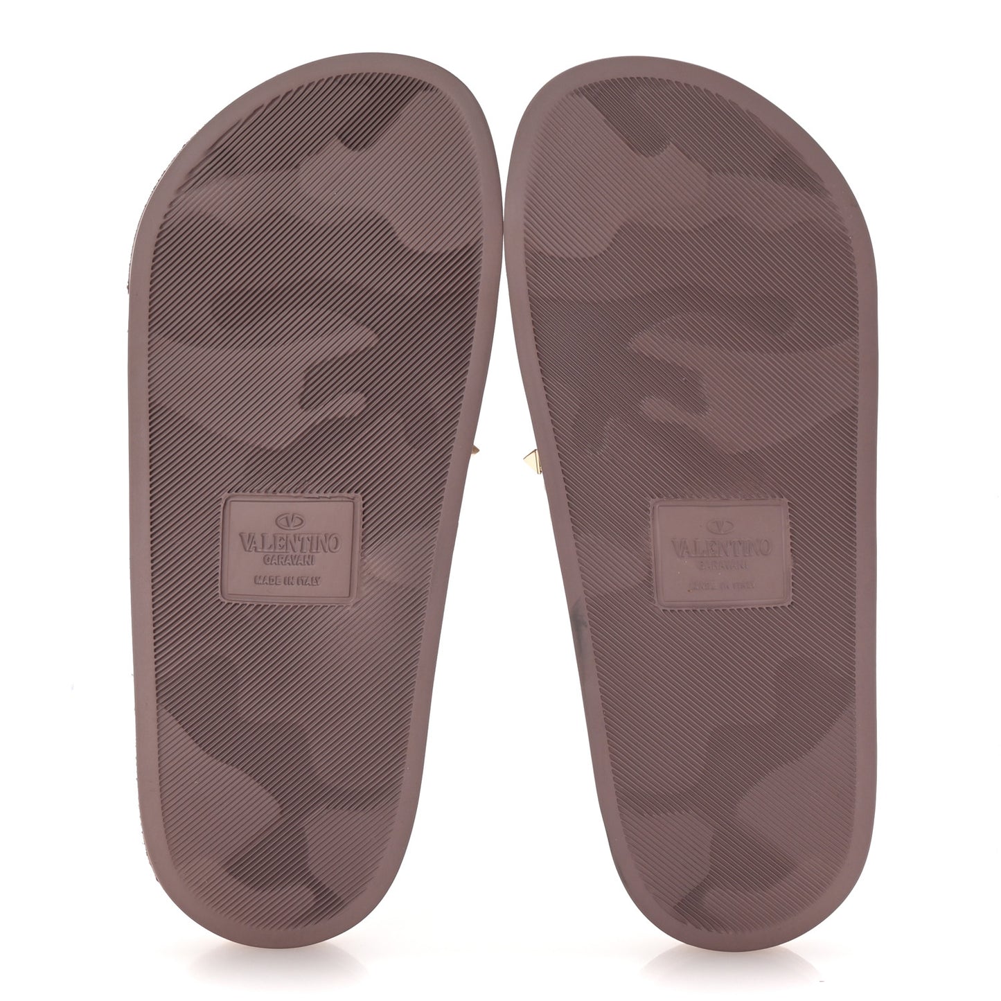 Rubber Rockstud Slide Sandals 37 Poudre