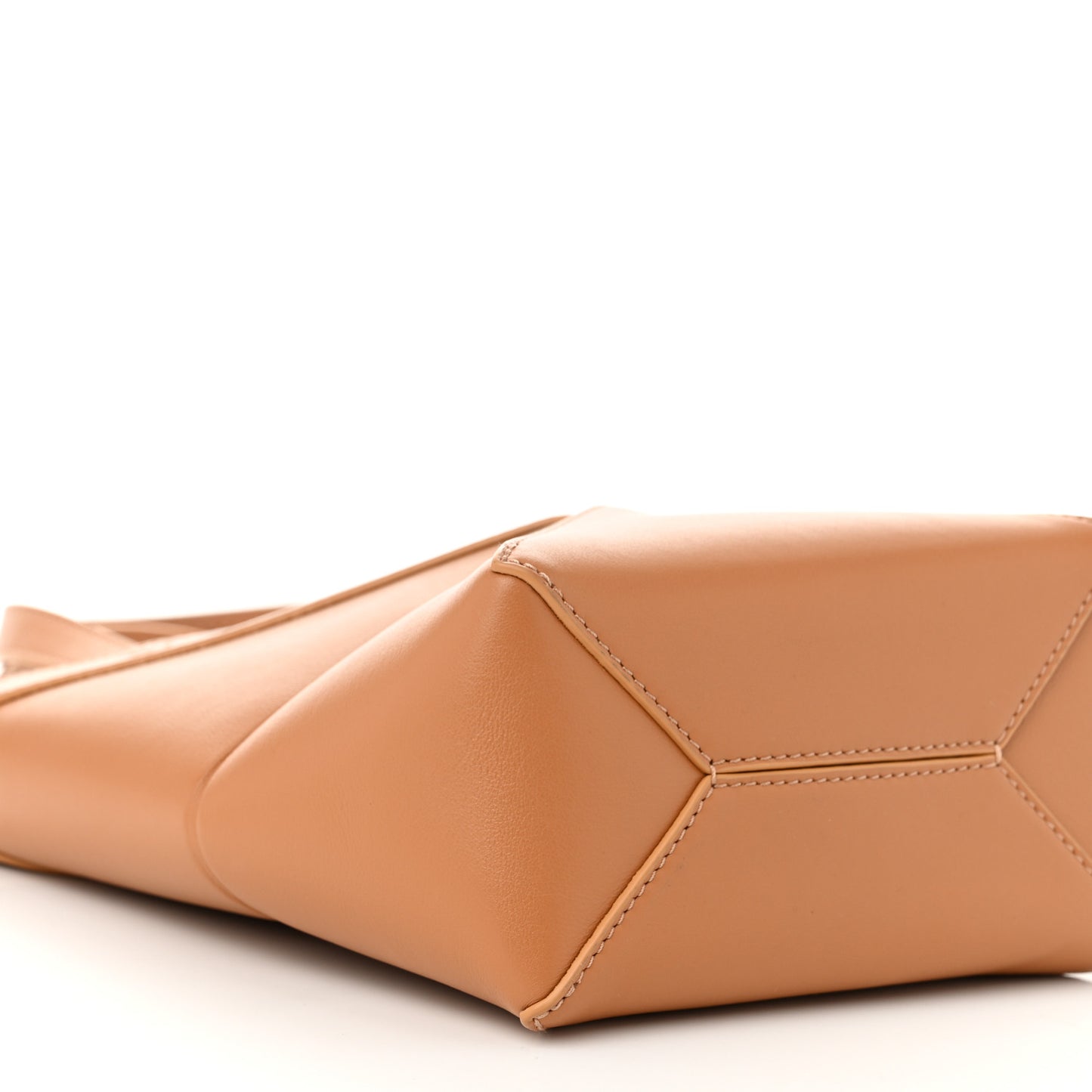 Shiny Calfskin Mini Puzzle Fold Tote Warm Desert