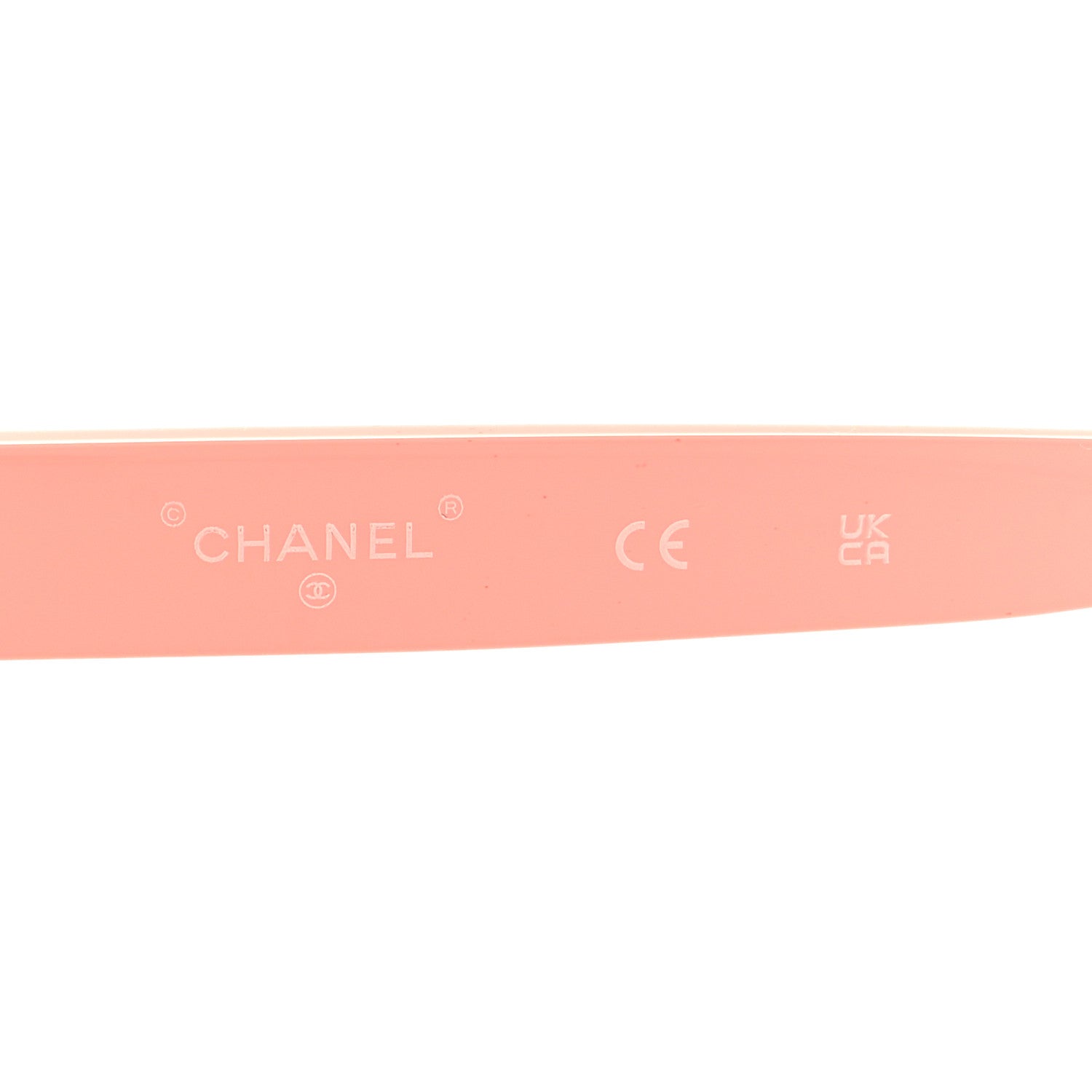 Chanel Acetate Square Sunglasses 71599-A Peach Yellow Light Gray 5 of 8