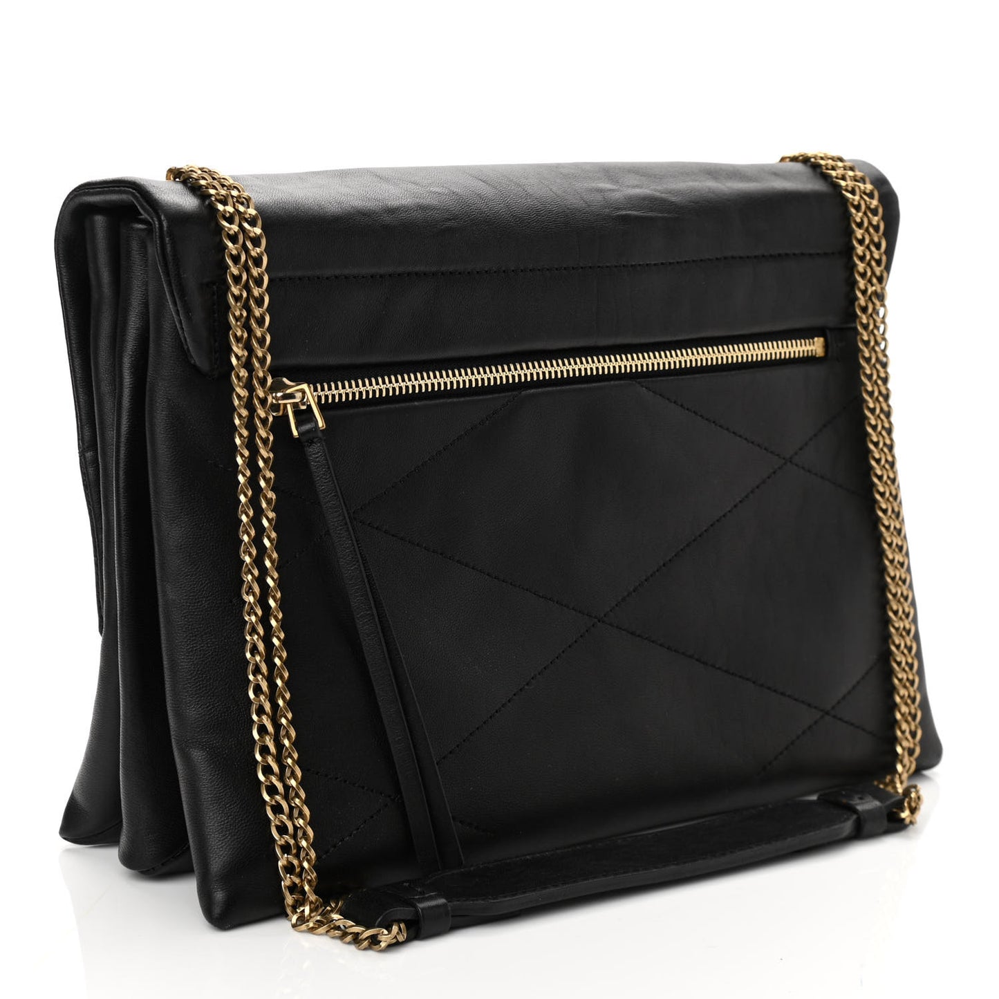 Lambskin Quilted Medium Sugar Flap Shoulder Bag Black