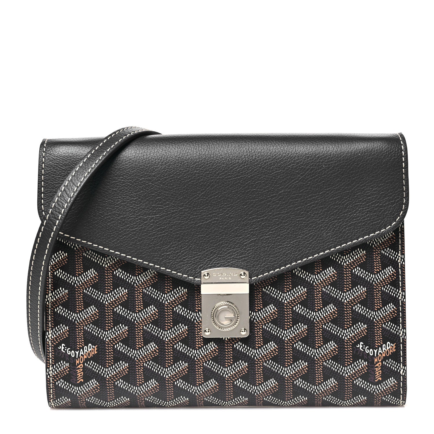 Goyard Goyardine Calfskin Chypre Wallet Pouch Navy 1847136