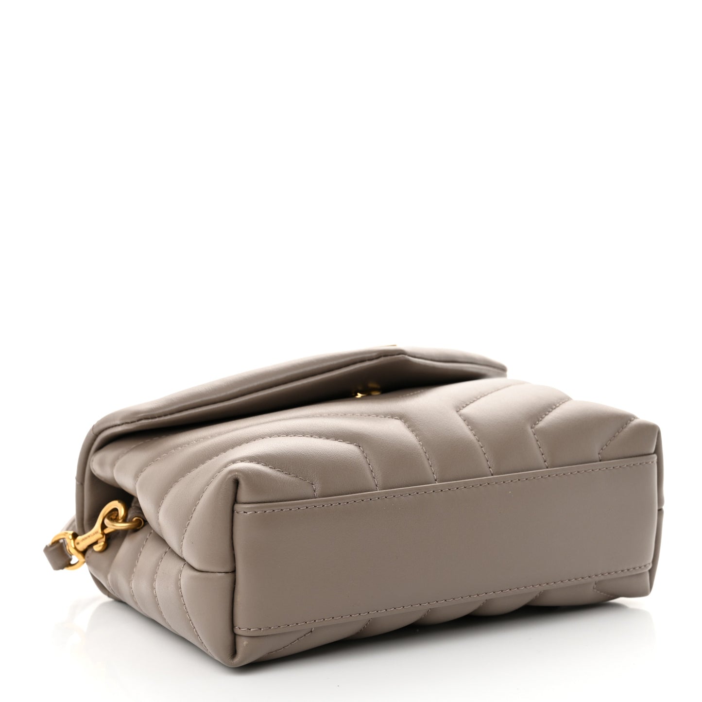 Calfskin Y Quilted Monogram Toy Loulou Crossbody Bag Taupe