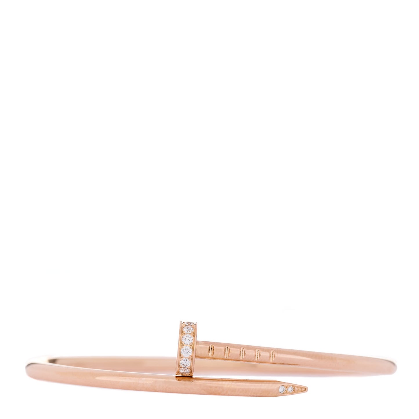 18K Pink Gold Diamond Small Juste Un Clou Bracelet 14