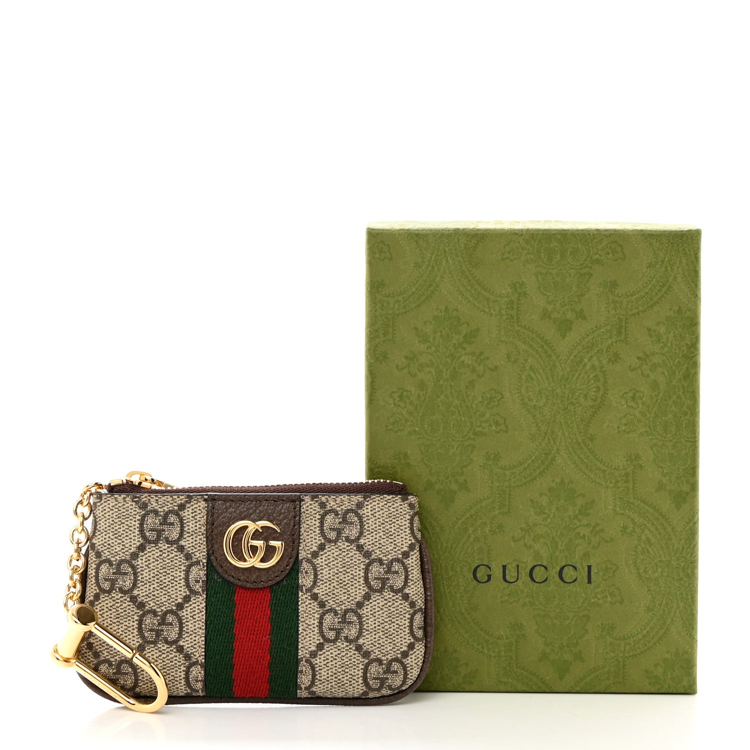 Gucci GG Supreme Monogram Web Ophidia Key Case Beige New Acero 8 of 8