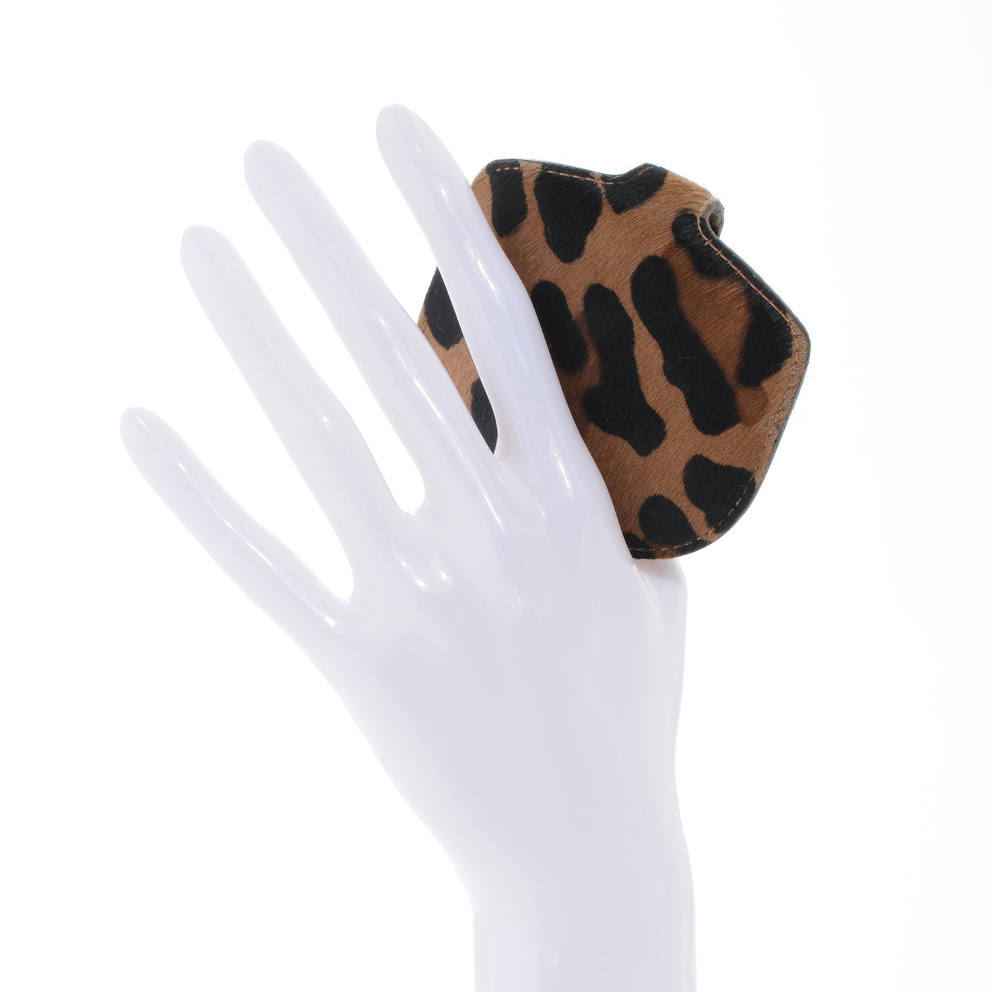 Monogram Azzedine Alaia Leopard Print Pony Hair Accessories Pouch