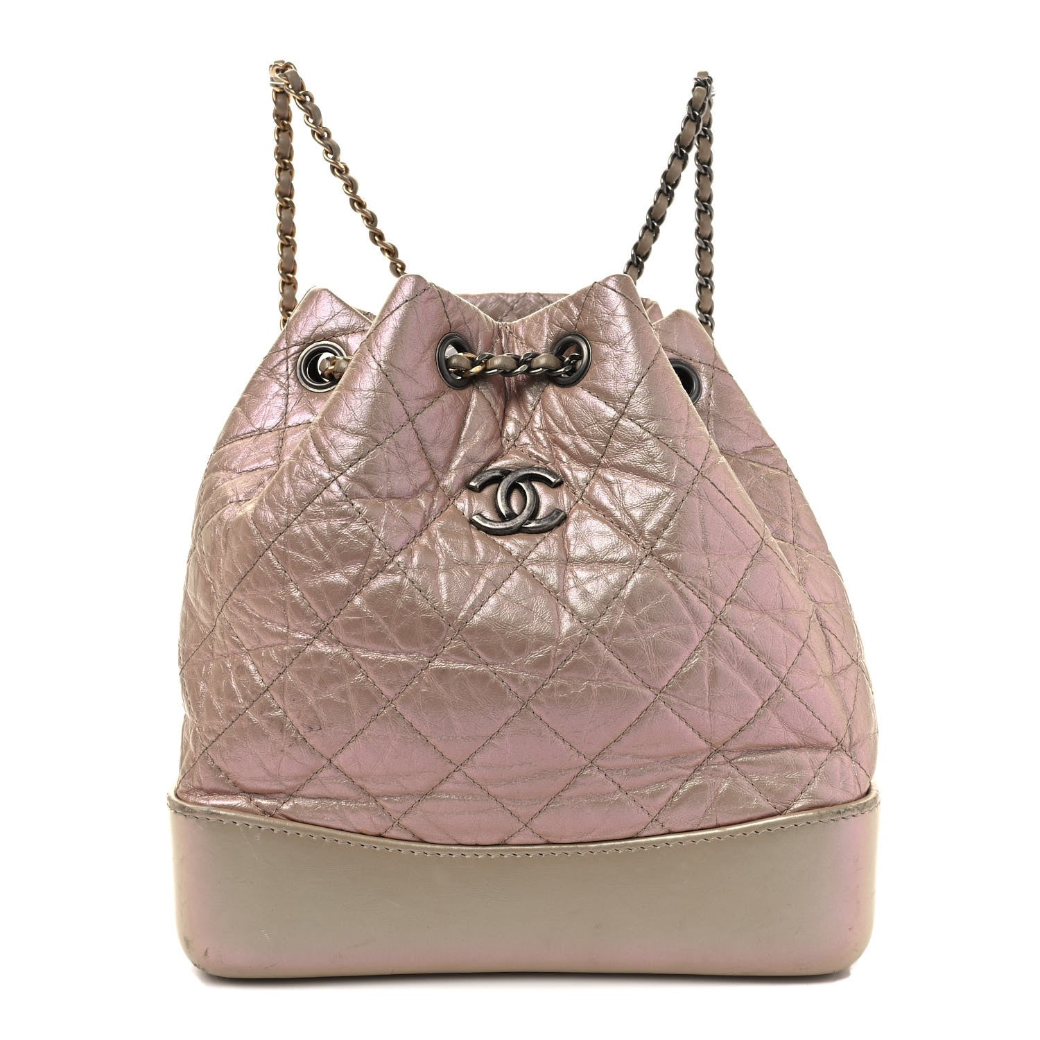 Chanel Iridescent Lambskin Calfskin Small Quilted Gabrielle Backpack Light Pink 1 of 12