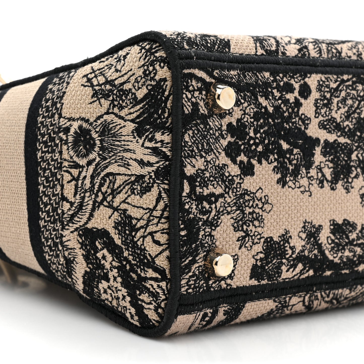 Toile de Jouy Embroidered Medium Lady D-Lite Beige Mullticolor
