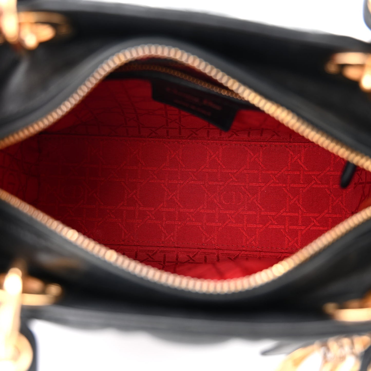 Lambskin Cannage Medium Lady Dior Black