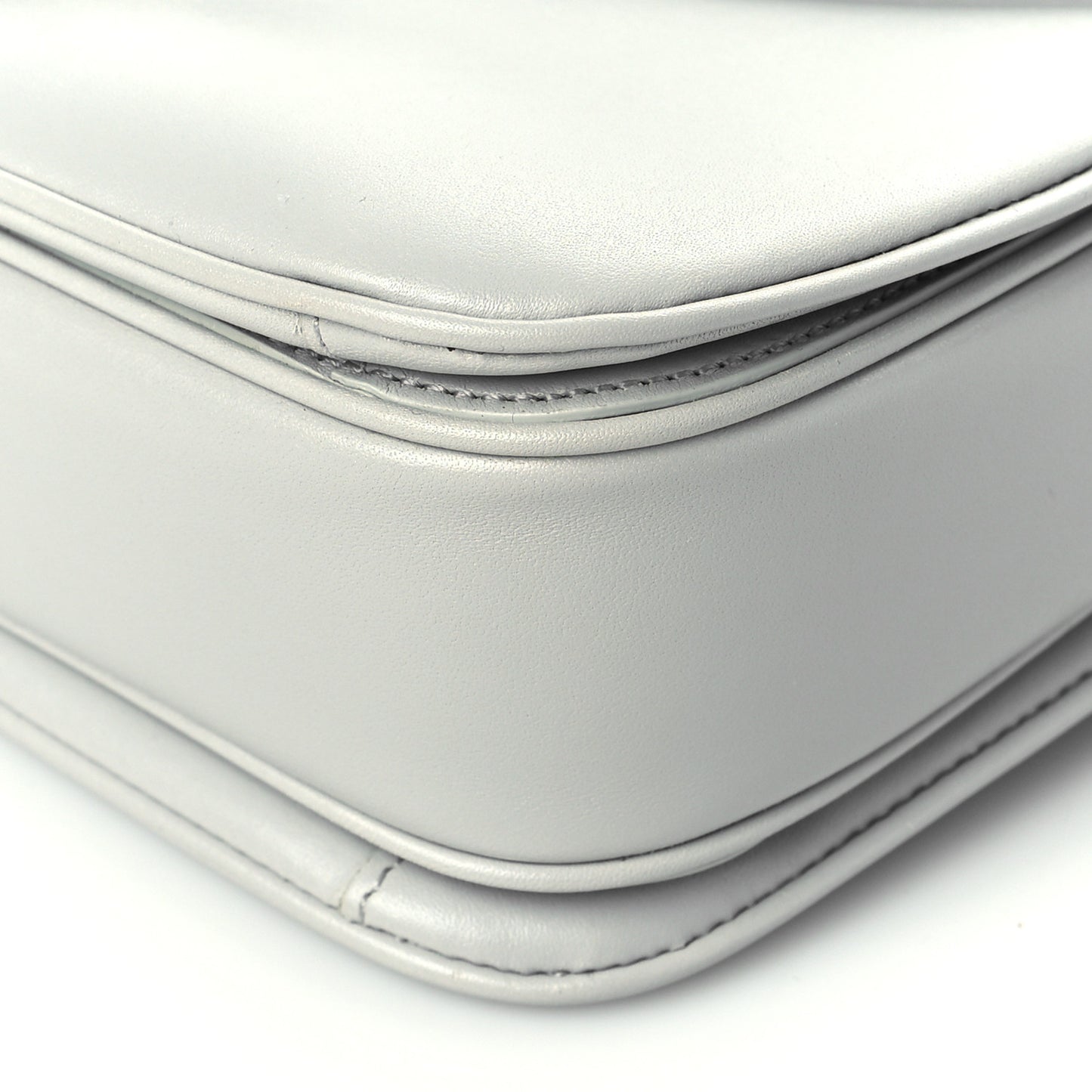 Shiny Calfskin Medium C Bag Light Grey