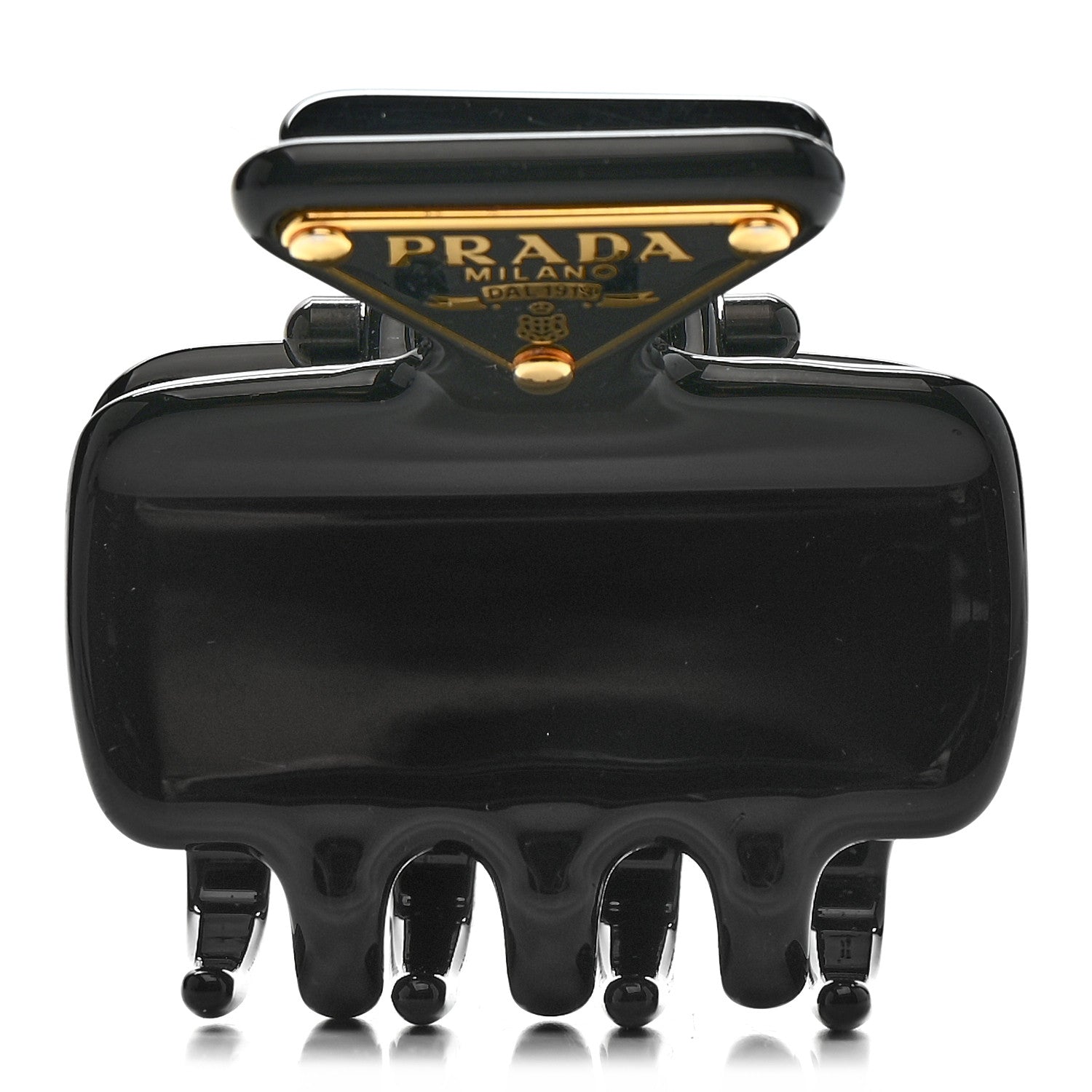 Prada Metal Triangle Mini Hair Clip Black 1809507 – FASHIONPHILE