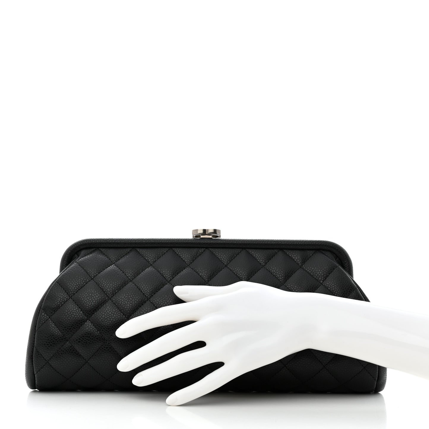 Caviar Quilted Timeless Clutch Black