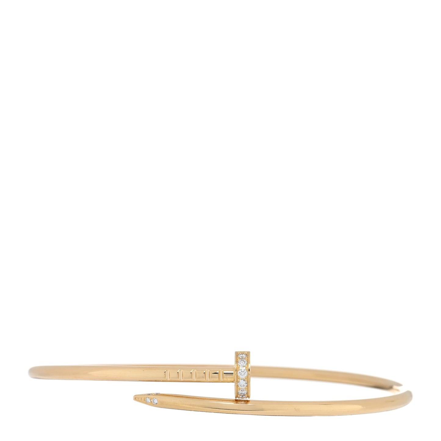 18K Yellow Gold Diamond Small Juste Un Clou Bracelet 17