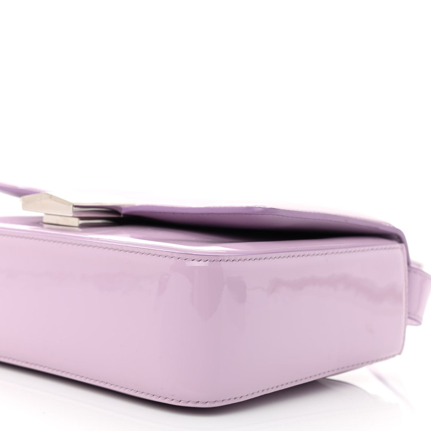 Patent 4G Medium Padded Crossbody Bag Lilac
